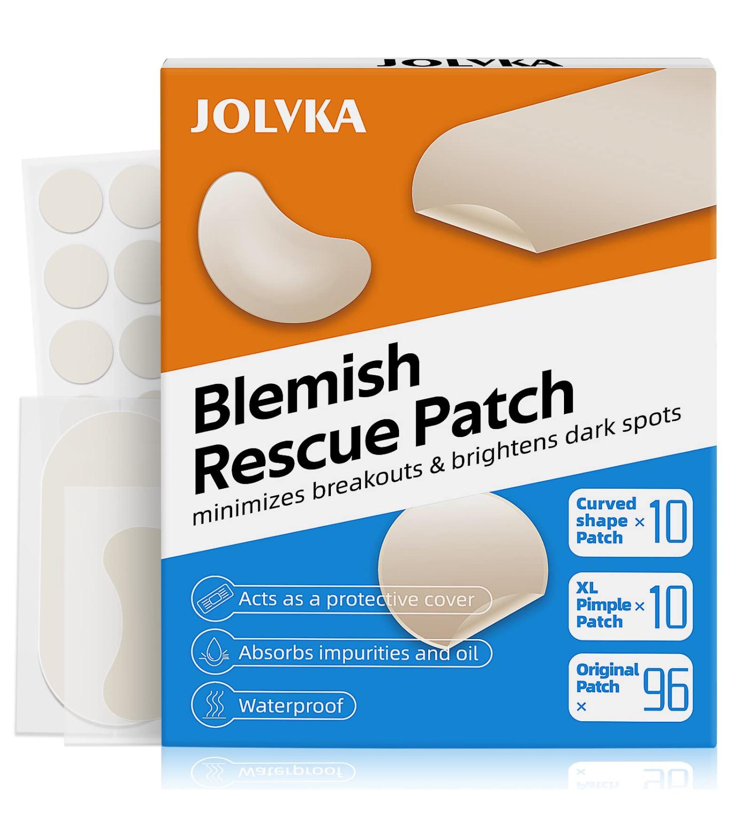 JOLVKA Large Pimple Patch XL - 116 Hydrocolloid Spot Dots Variety Pack for Face Blemishes - Zit Patches Stickers for Acne Cover Up - Buy Online on GoSupps.com