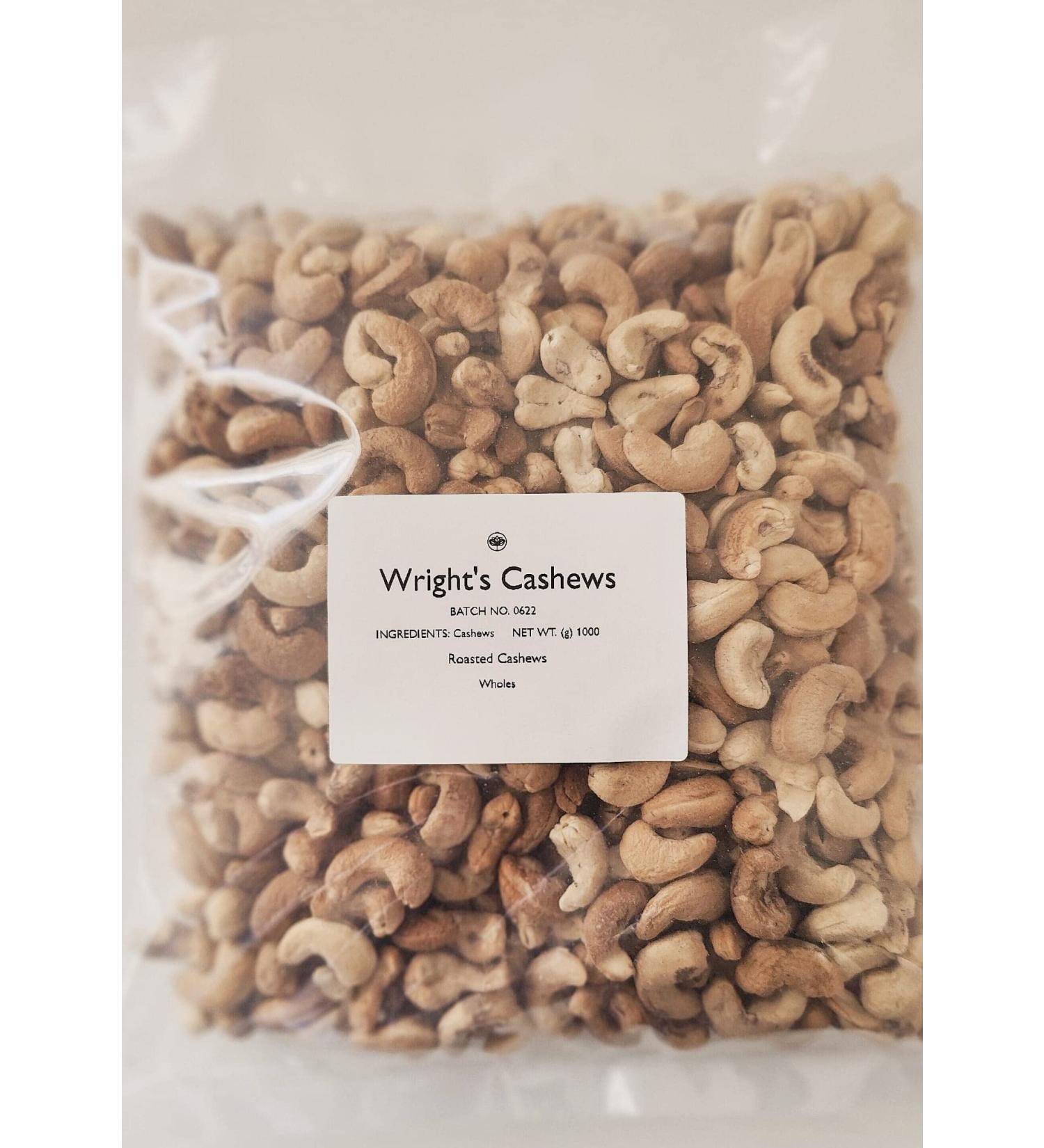 Wright's Cashews - Dry Roasted & Unsalted Cashew Nuts - Wholes - 1kg - Buy Online on GoSupps.com