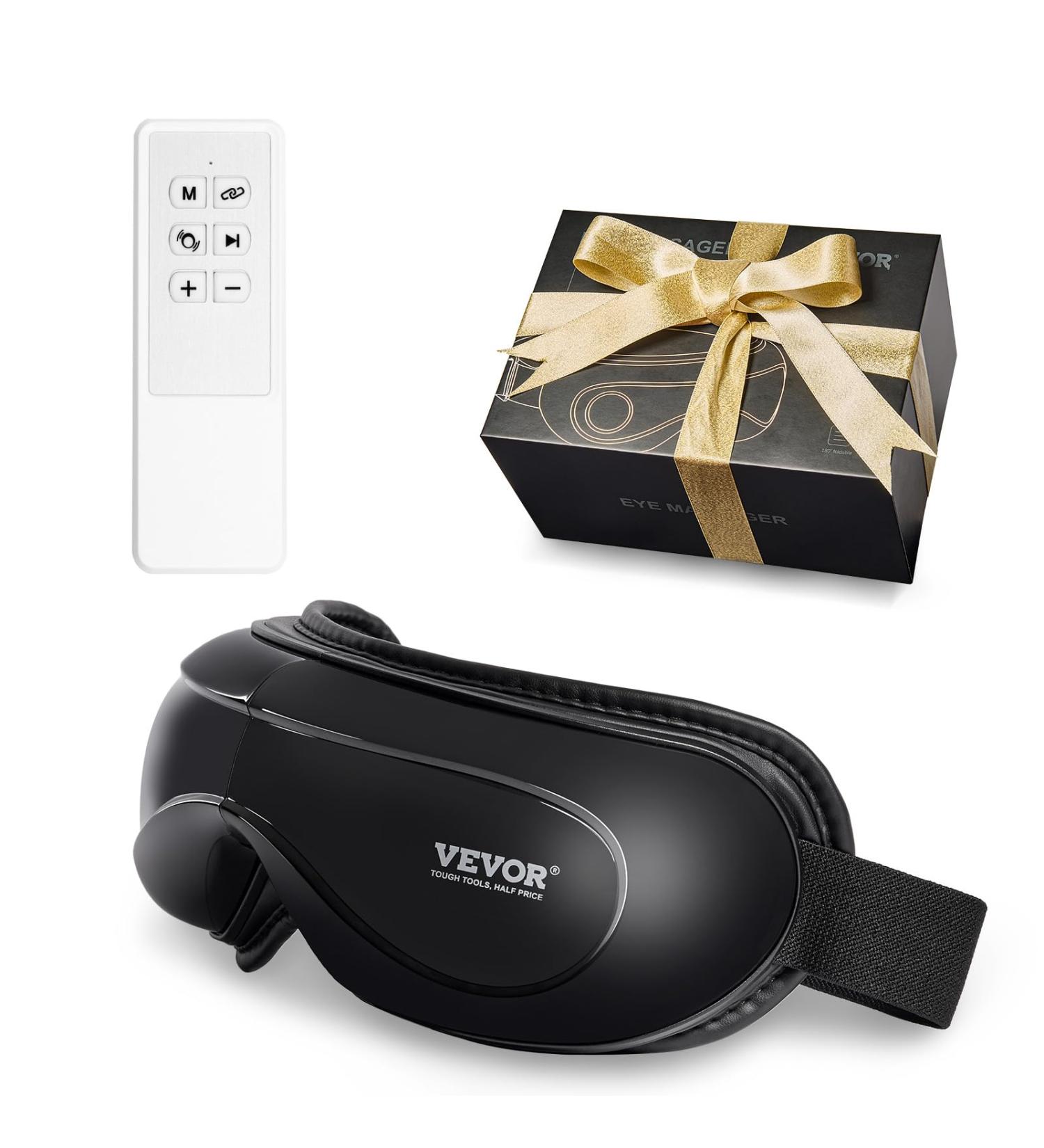 VEVOR Eye Massager with Heat & Remote - 5 Modes Bluetooth Music Foldable Eye Care for Strain Dry Eyes & Dark Circles - Perfect Gift for Parents - Buy Online on GoSupps.com