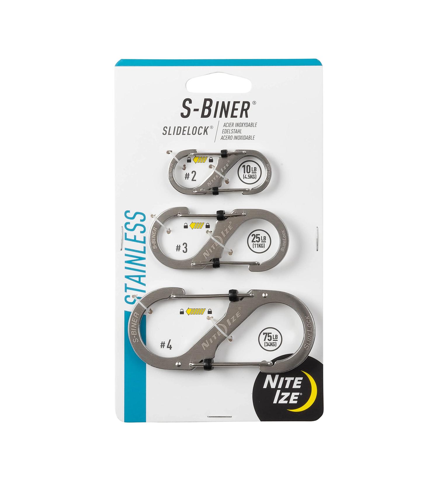 Nite Ize LSBC-11-R6 S-Biner Carabiner - Assorted Stainless Steel - Buy Online on GoSupps.com