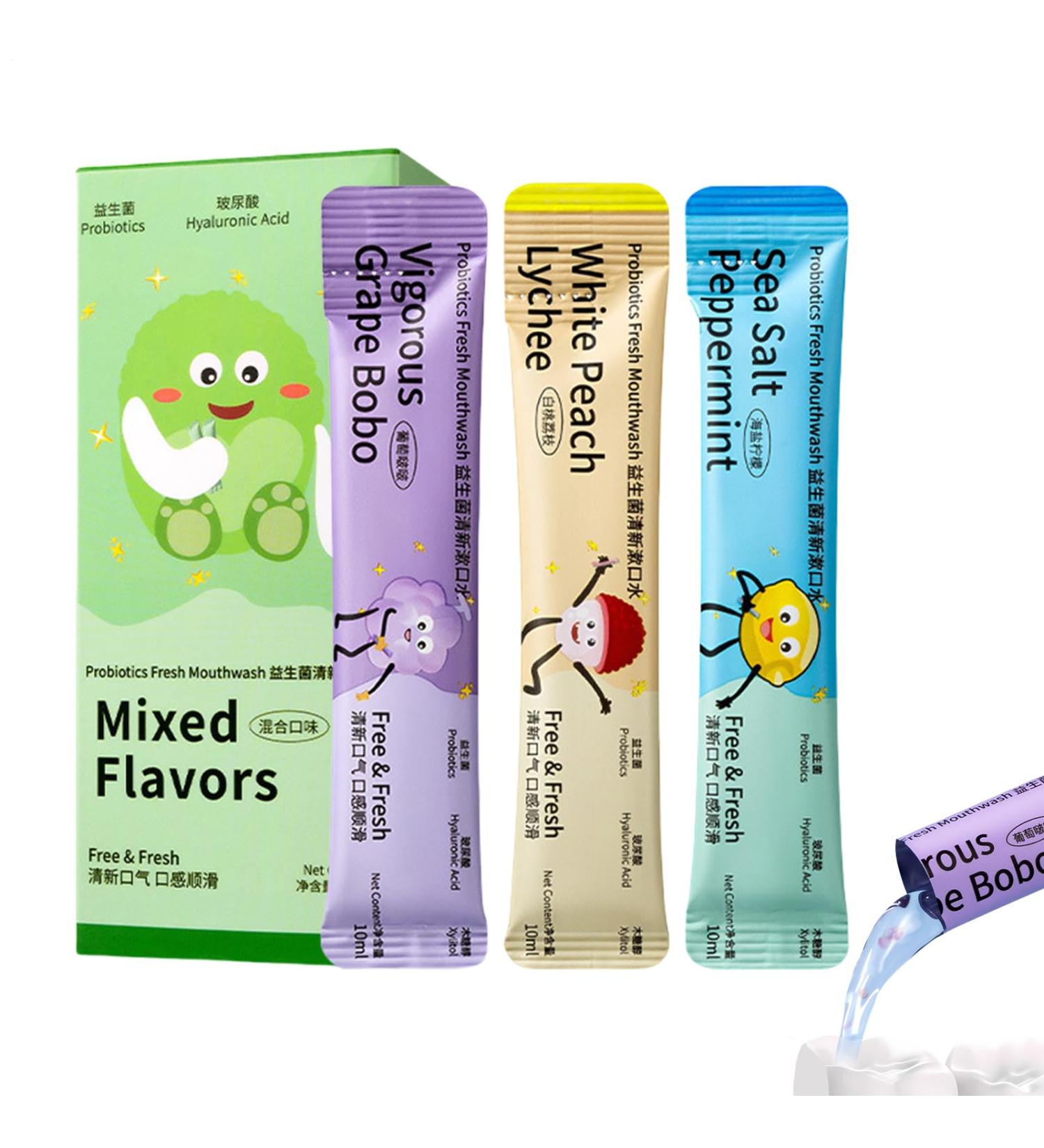 Mouthwash Sachets - 15 Sachets of Oral Care Fruity Scent Instant Freshness Adult Travel Bathroom Meals - Buy Online on GoSupps.com