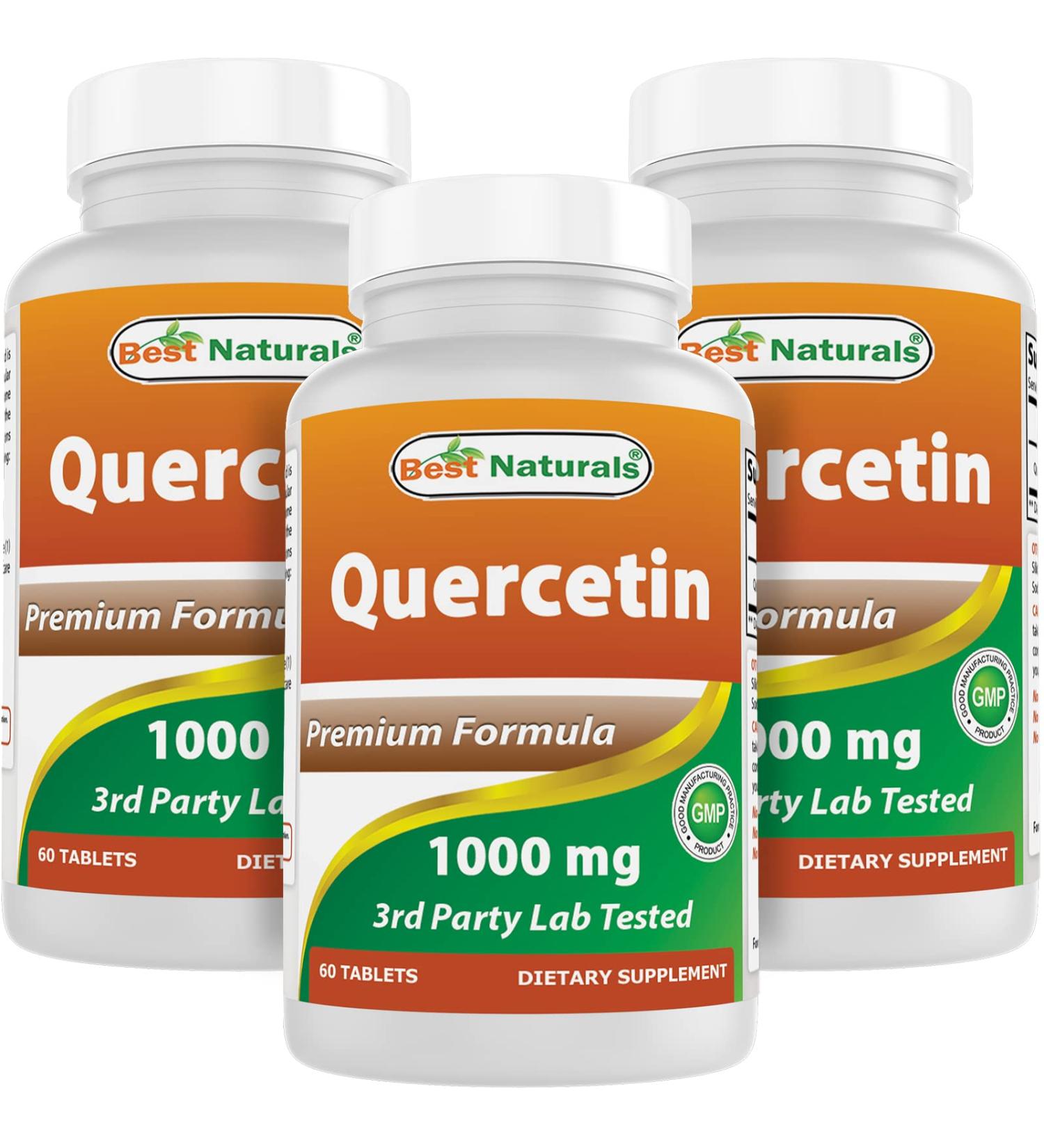 Best Naturals Quercetin 1000 mg Tablet - Immune Health - 60 Count (60 Count (Pack of 3)) - Buy Online on GoSupps.com