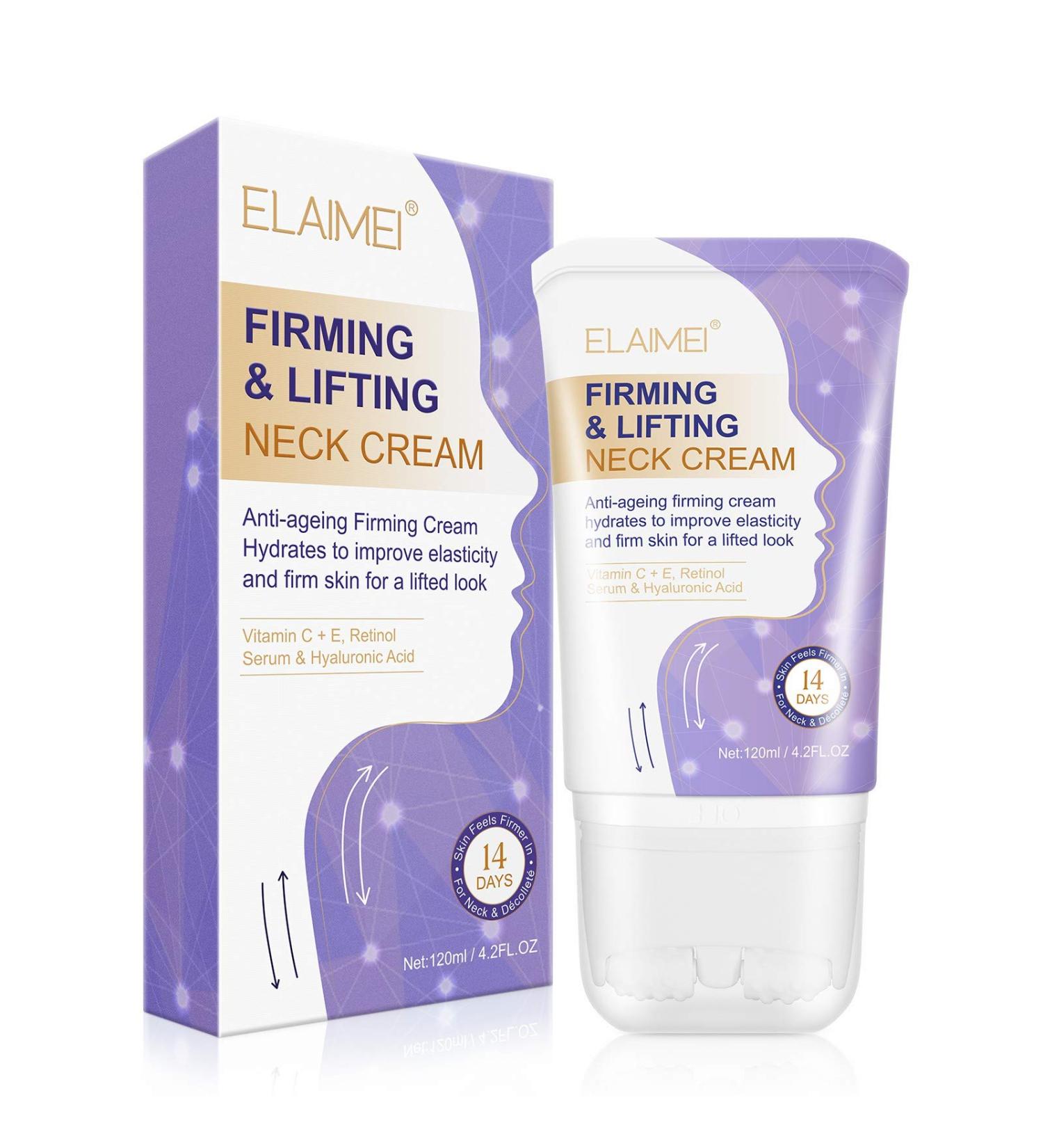 Neck Firming Cream 120ml | Skin Firming Lotion for Neck & Body - Anti-Aging, Wrinkles, Double Chin Reduction, Sagging Skin Tightening - Buy Online on GoSupps.com