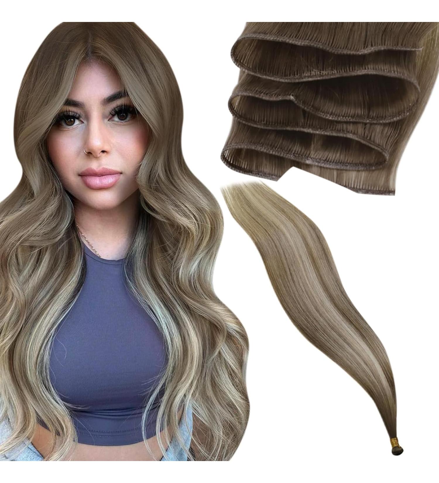 LAAVOO TREEST Extensions | Real Hair Sew-In Balayage Brown Ombre 50cm | Virgin Tresses for Stunning Style - Buy Online on GoSupps.com
