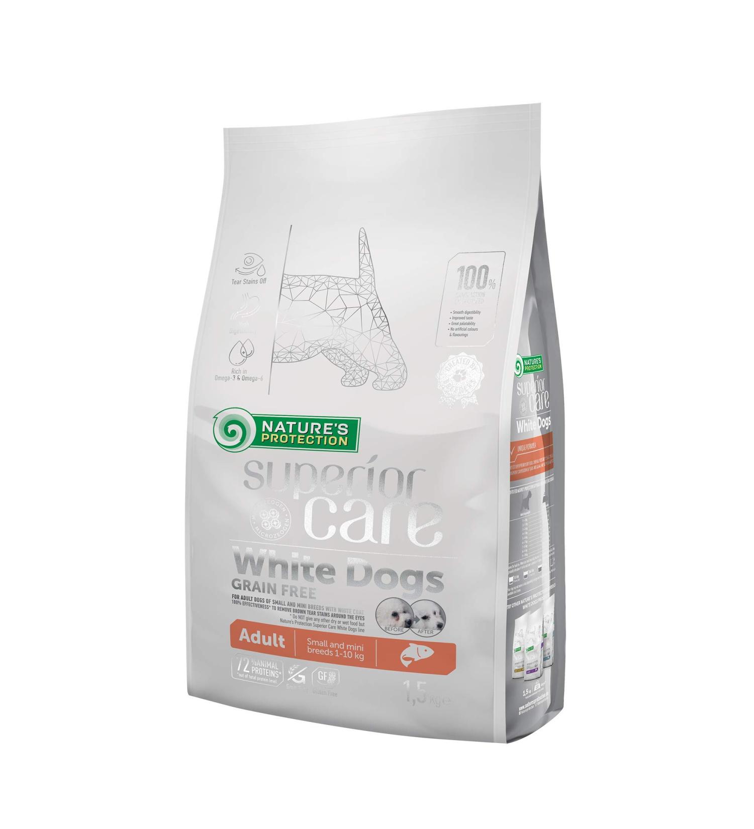 Nature's Protection Hypoallergenic Grain-Free Dry Dog Food - Salmon for Small & Mini Breeds - 1.5kg - Buy Online on GoSupps.com