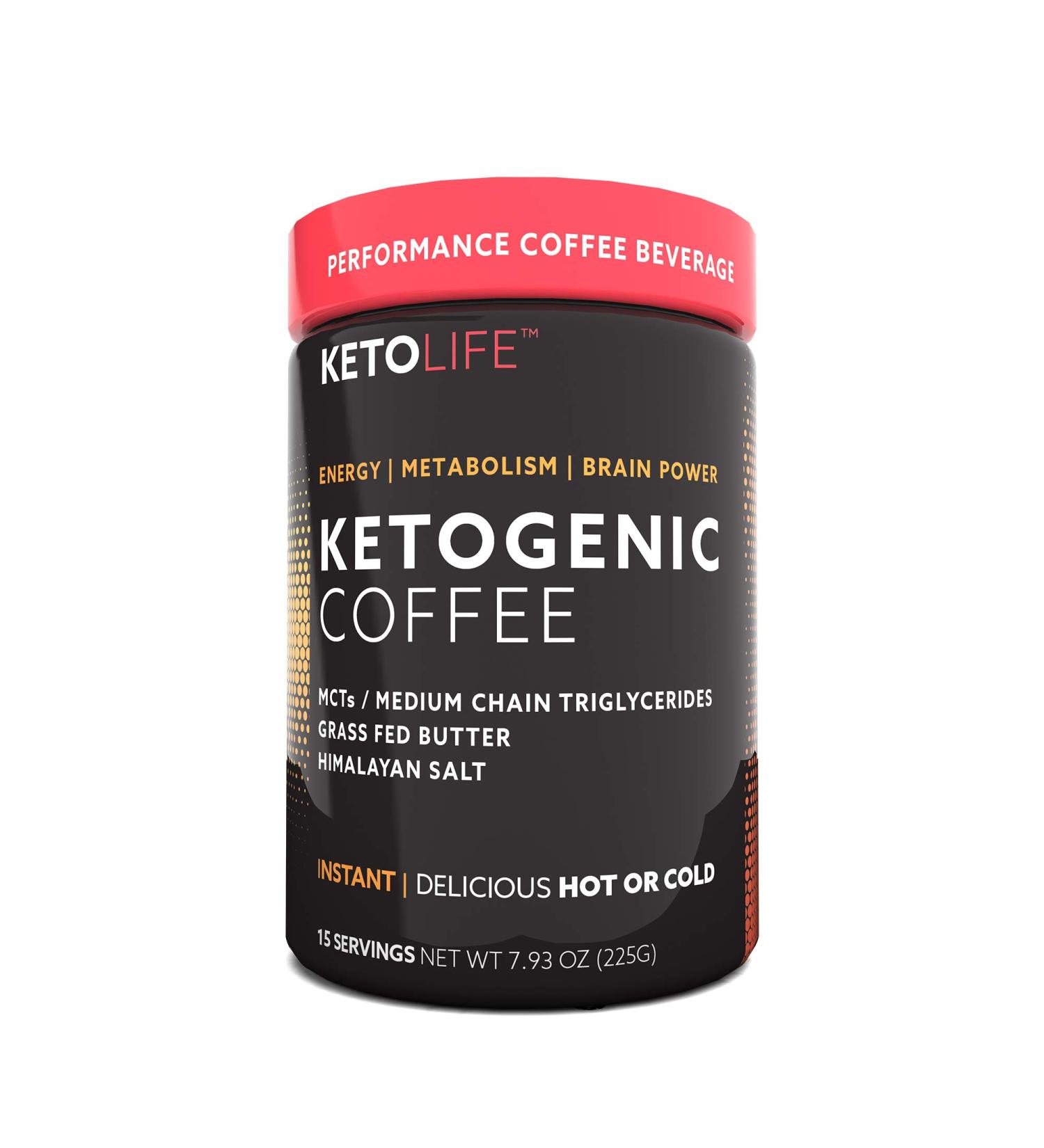 KetoLife Ketogenic Coffee 15 Servings 7.93oz - Energy Support for Metabolism & Weight Management - Buy Online on GoSupps.com
