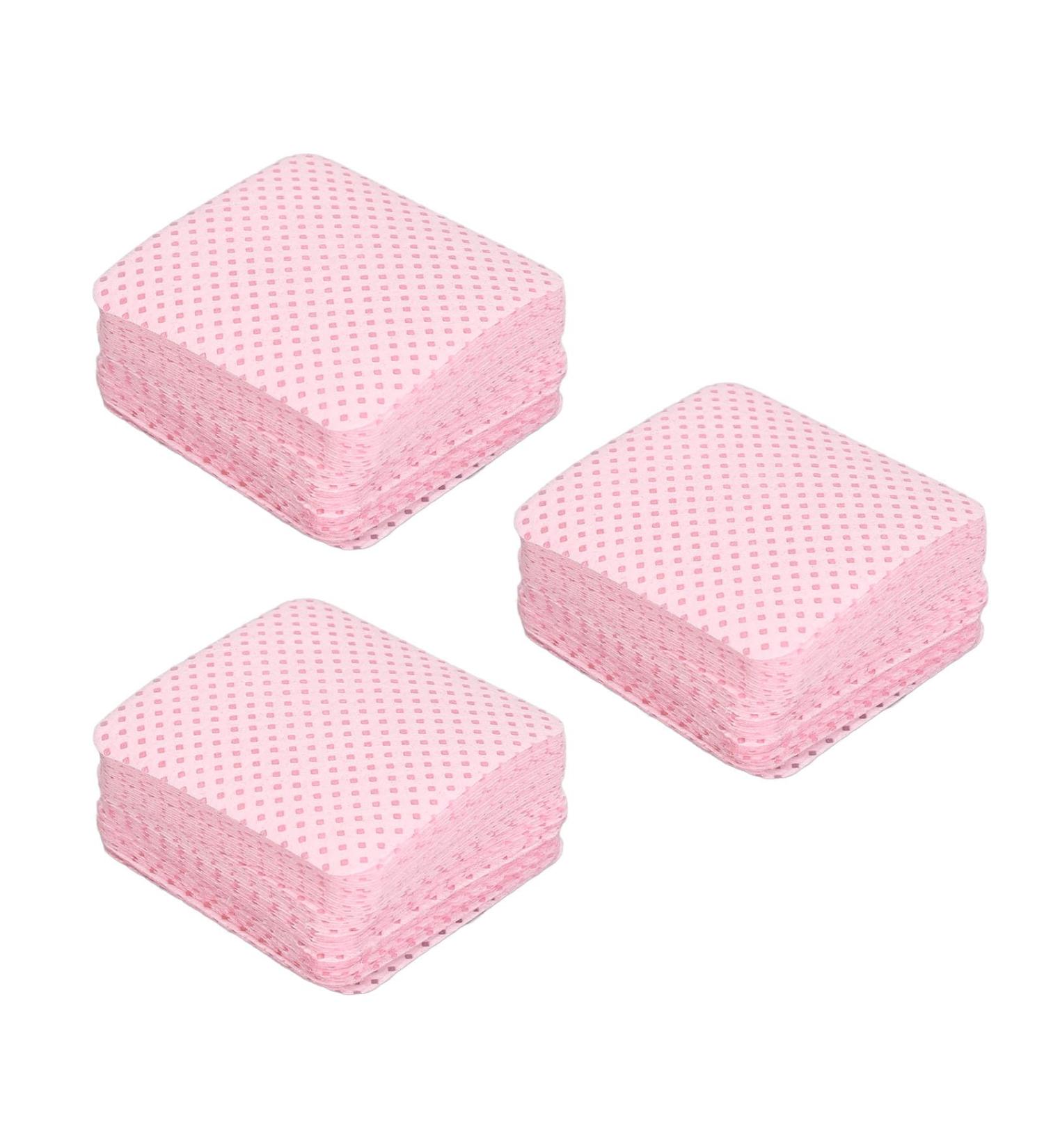 BROLEO Pack of 300 manicure wipes - Non-shedding - Cotton - For removing nail polish (light pink) - Buy Online on GoSupps.com