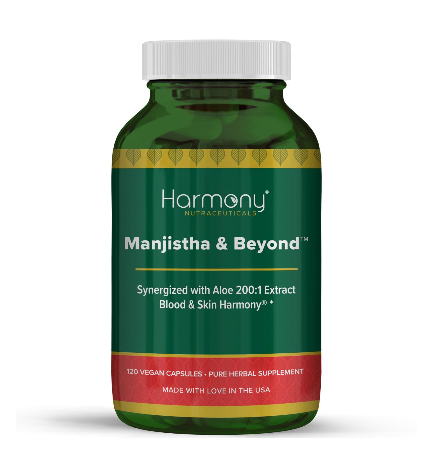 Manjistha & Beyond Ayurvedic Skin & Wellness Blend with 200:1 Aloe Extract | Natural Harmony Support | Vegan Non GMO Clinical Grade 120 Capsules Dr. Gumman's Clinical Grade Made in The USA* - Buy Online on GoSupps.com