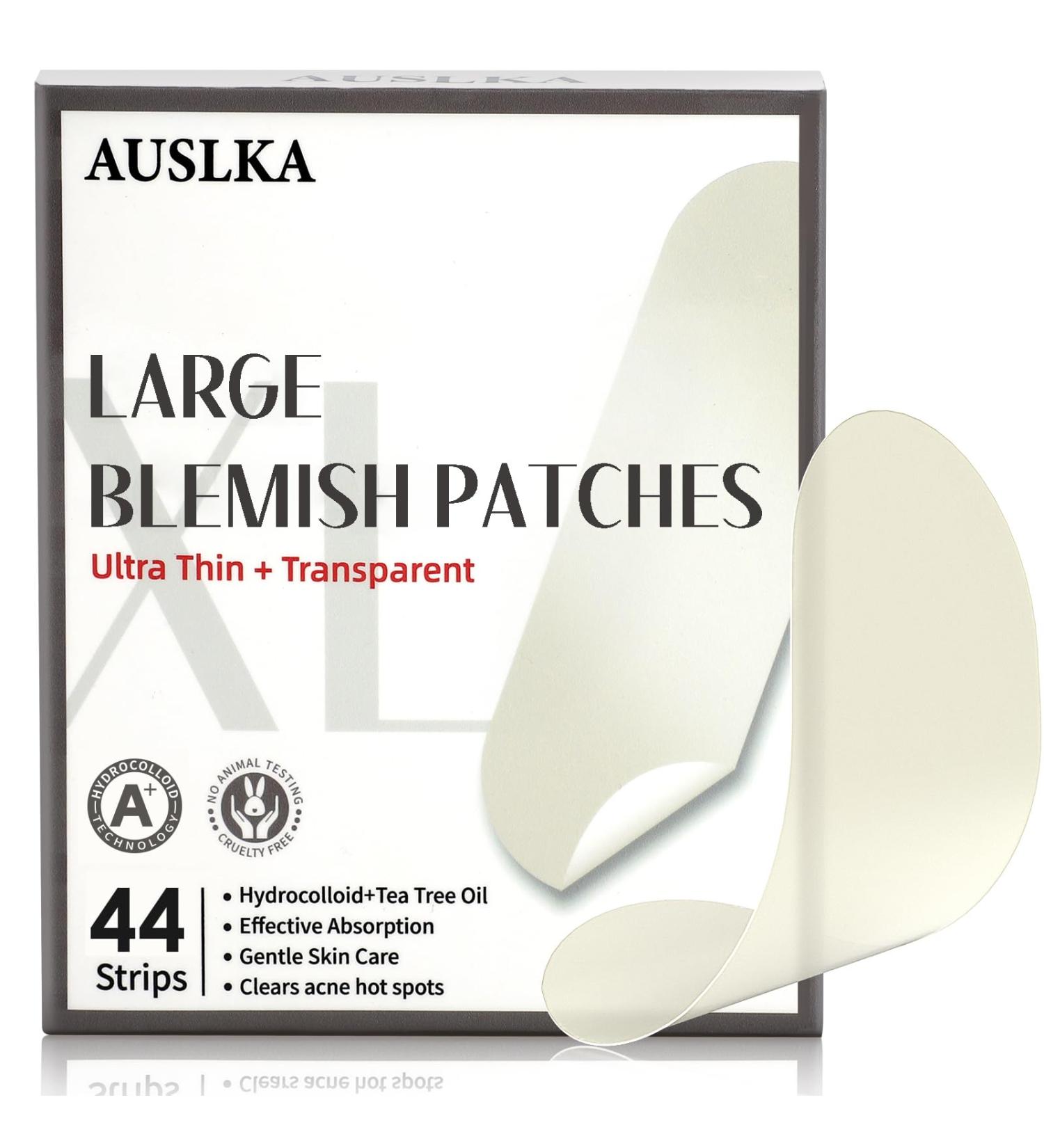 AUSLKA Blemishes Patches - 44 Hydrocolloid Spot Dots for Large Area Breakouts - Buy Online on GoSupps.com