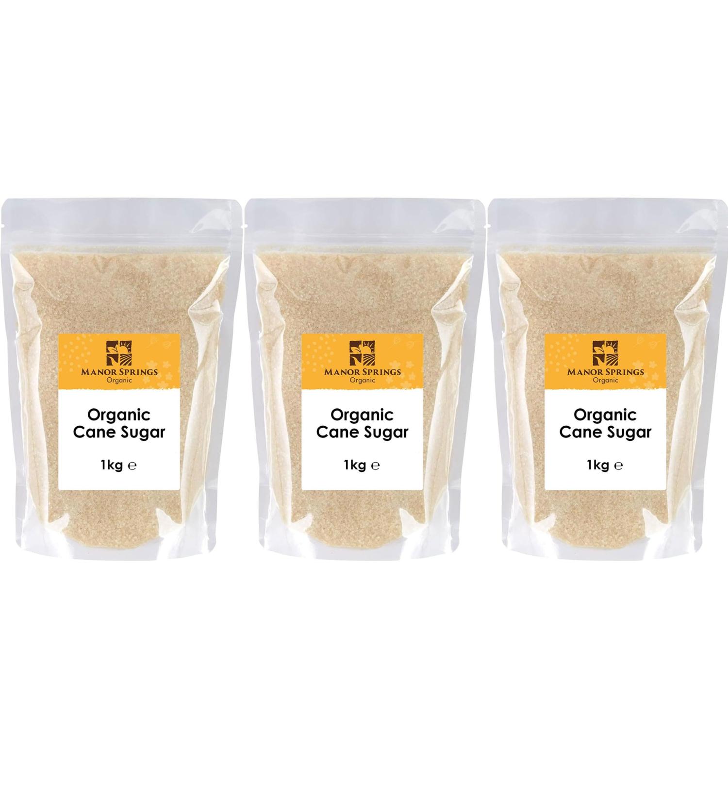 Organic Cane Sugar 3kg by Manor Springs Organic