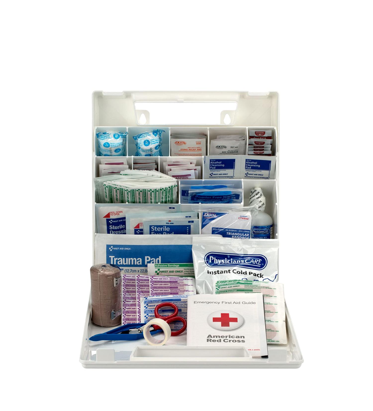 First Aid Only 225-AN 50-Person OSHA-Compliant Emergency Kit - 195 Pieces - Buy Online on GoSupps.com