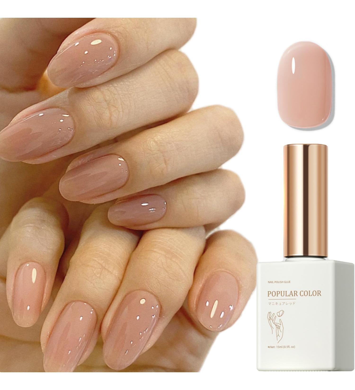 Nude Gel Nail Polish Long-lasting Highly Pigmented Gel Polish Soak Off UV/LED Clear Jelly Gel Nail Varnish for Nail Art Manicure DIY at Home Nude Gel Polish Gift for Girls - Buy Online on GoSupps.com