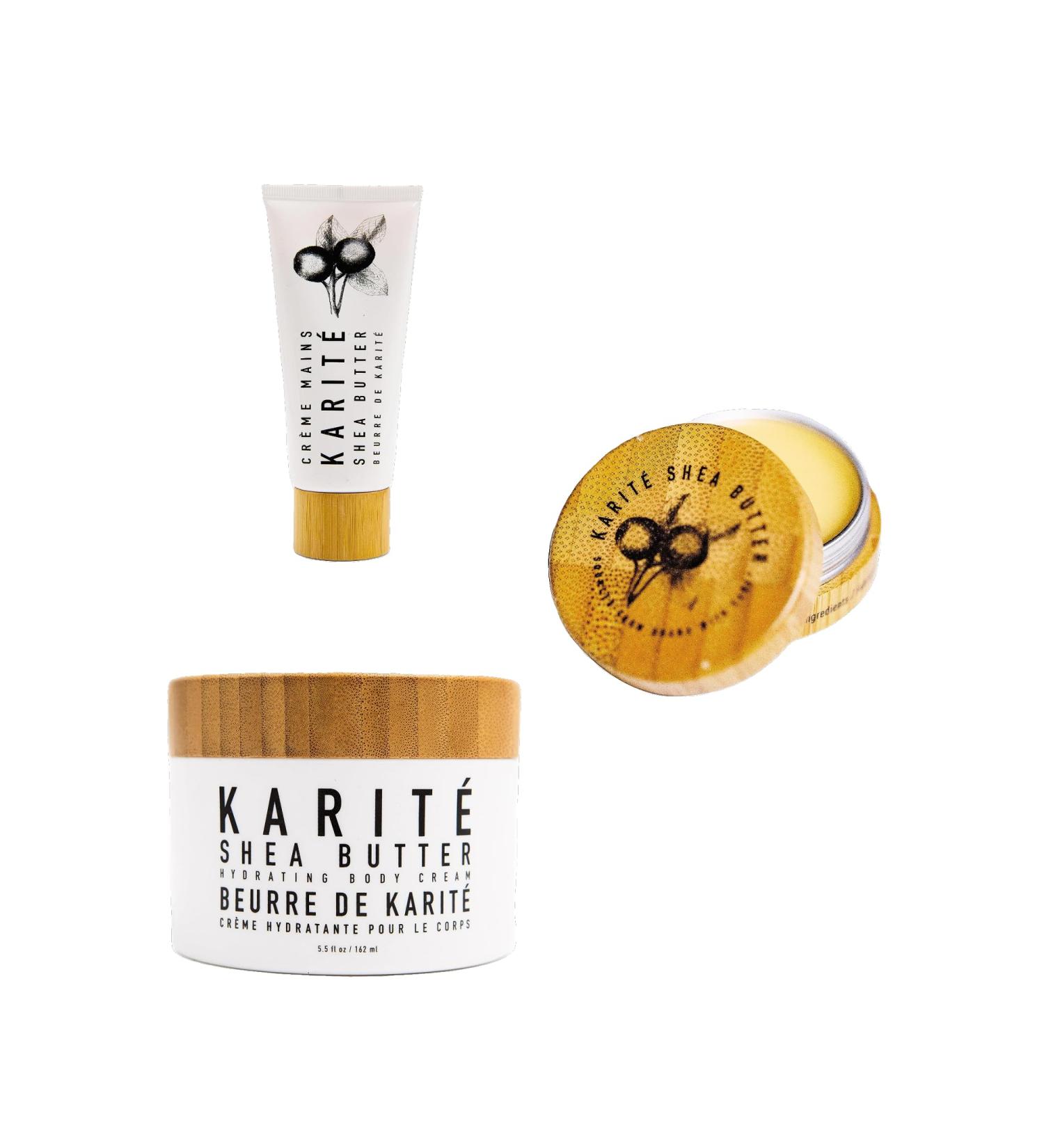 Karit Hand Cream for Dry Hands Lip Balm for Dry Lips and Hydrating Body Cream for Dry Skin- Bundle - Buy Online on GoSupps.com