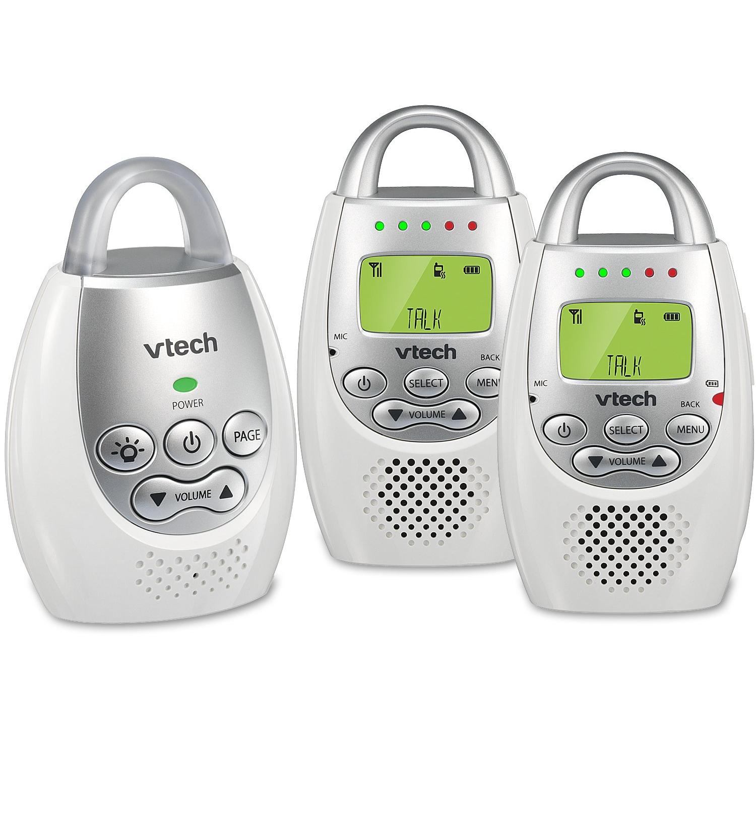 VTech DM221-2 Audio Baby Monitor with 1,000 ft Range, Sound-Alert, Intercom, Night Light, 2 Parent Units - White - Buy Online on GoSupps.com