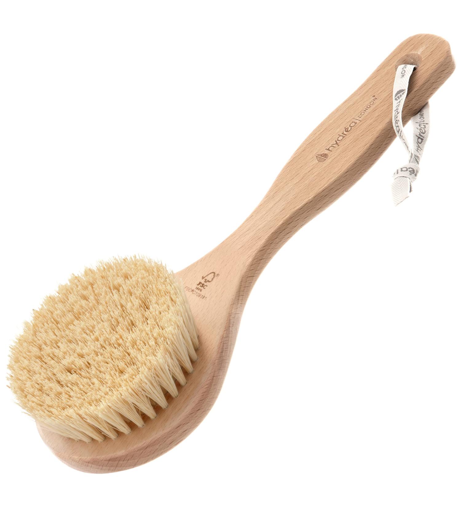 Hydrea London Premium Cactus Bristle Dry Body Brush - Exfoliating Vegan Dry Brush for Cellulite Removal and Lymphatic Drainage - FSC Certified Beechwood - Buy Online on GoSupps.com