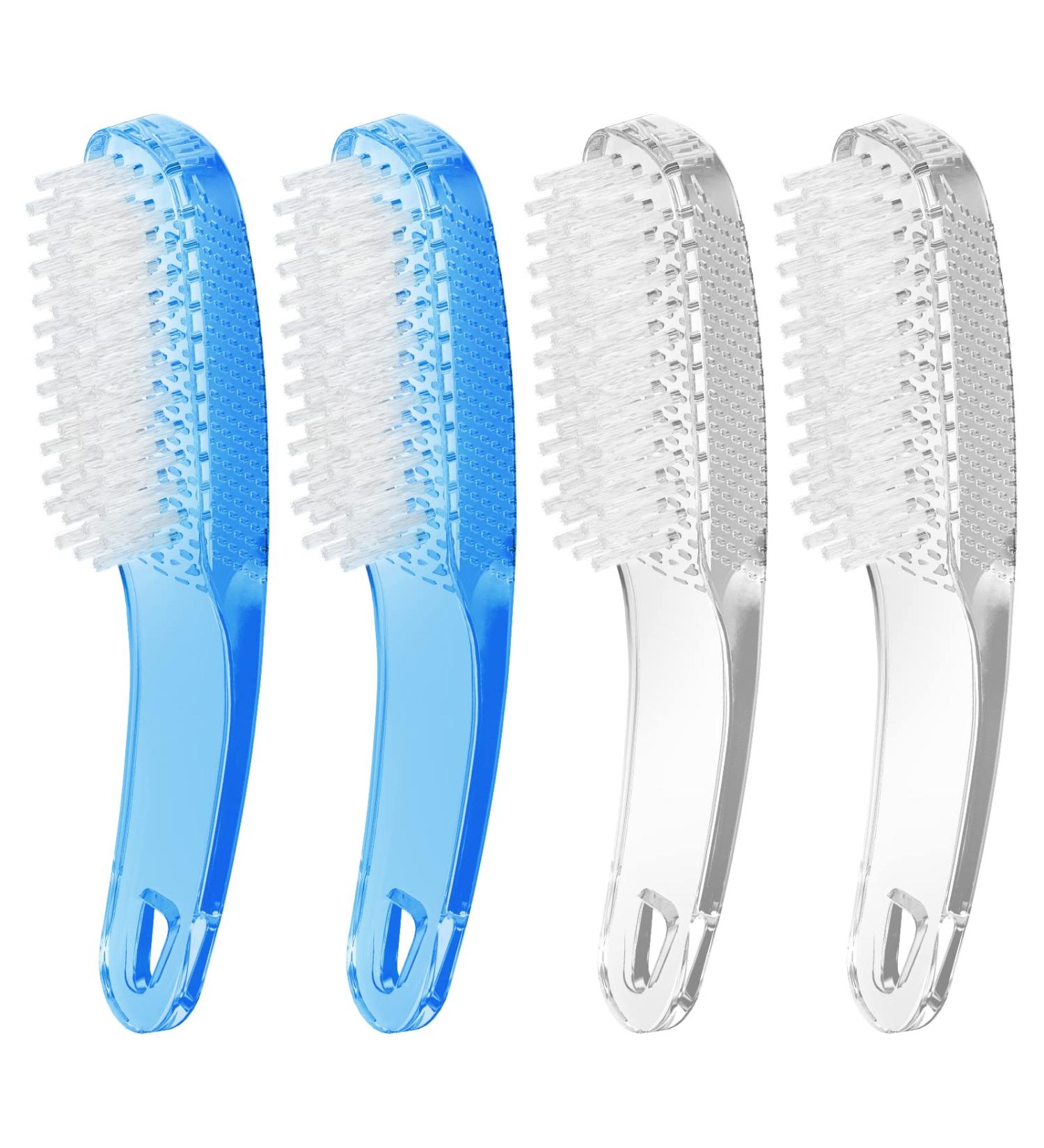 Larbois Nail Brush Set - 4 Pack Handle Grip Fingernail Brushes for Cleaning Toes and Nails - Men and Women - Color2 - Buy Online on GoSupps.com
