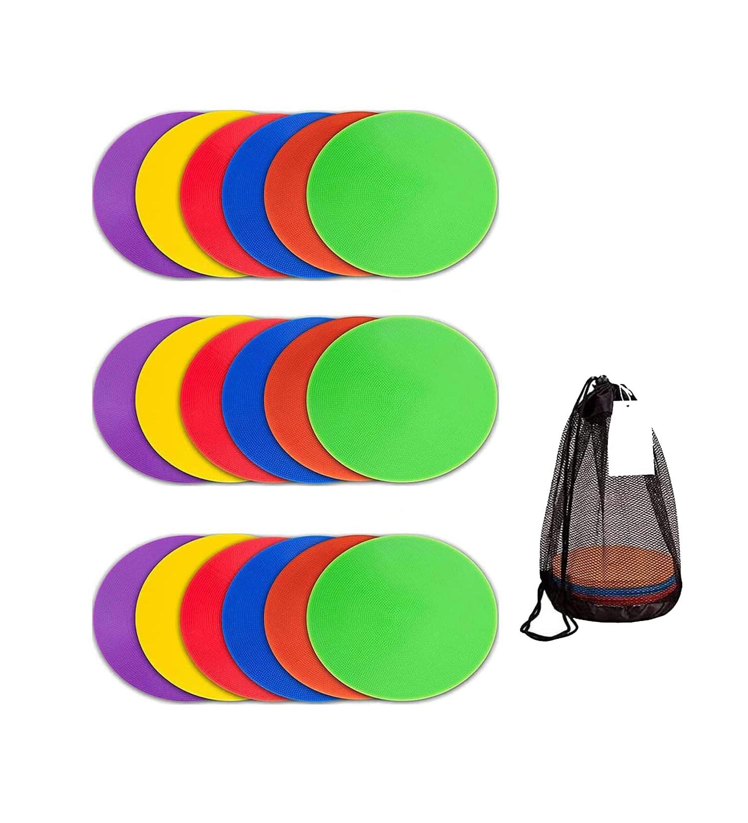 Roujiatk 9 Poly Vinyl Spot Markers - 18PCS for Sports, Games, and Speed Agility Training - Buy Online on GoSupps.com