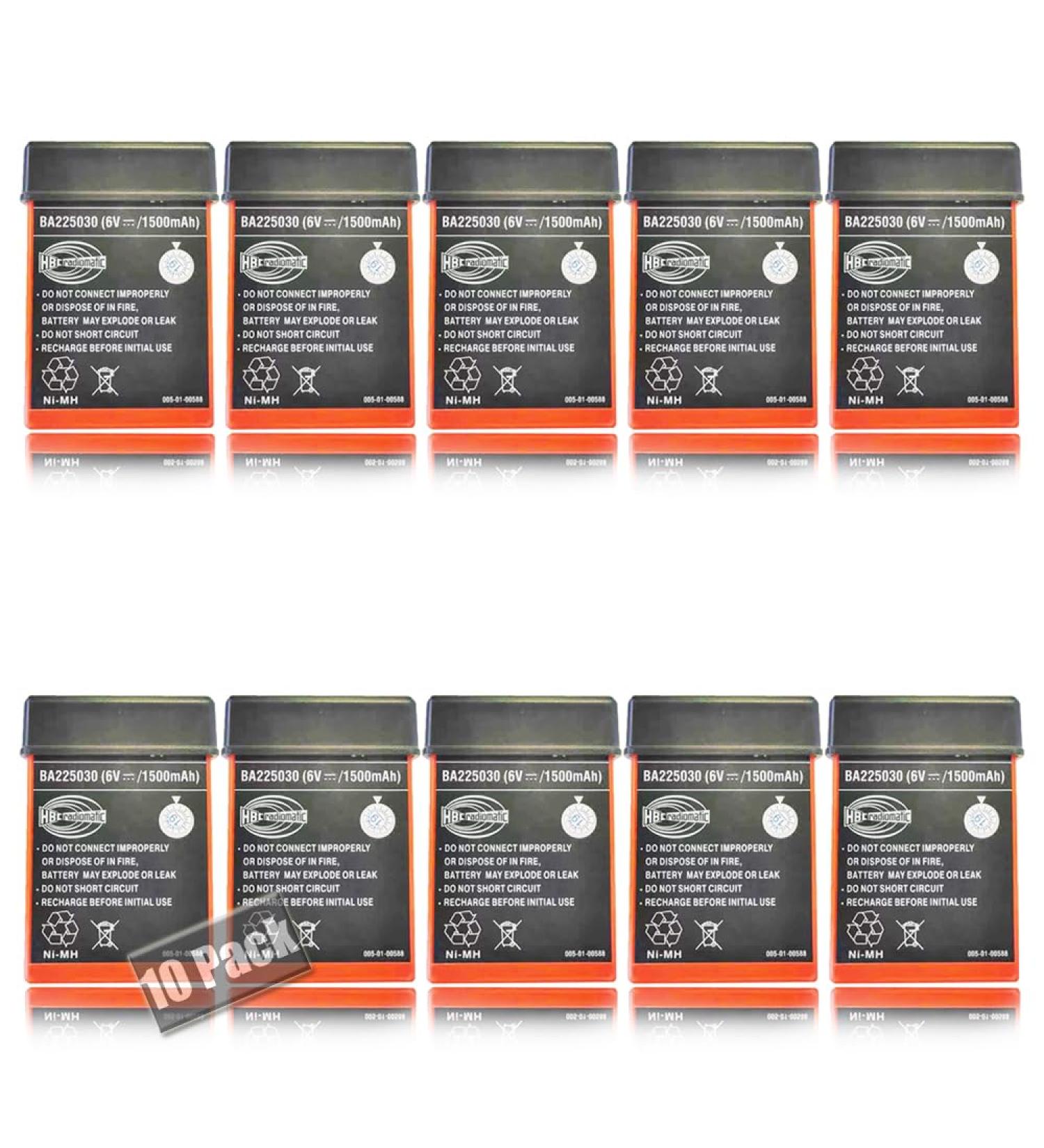 10 Pack 6V 1500mAh Ni-Mh Rechargeable Batteries - BA225030 HBC Radiomatic for Crane Remote Control Pump Truck - Buy Online on GoSupps.com