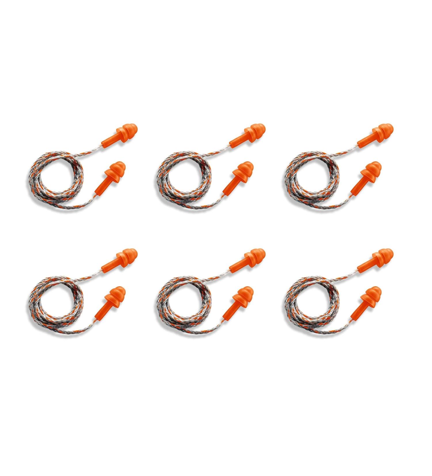 UVEX Earplugs Whisper+ SNR 23 dB with Cord - Reusable 6 Pieces | Best Noise Protection for Comfort & Sleep - Buy Online on GoSupps.com