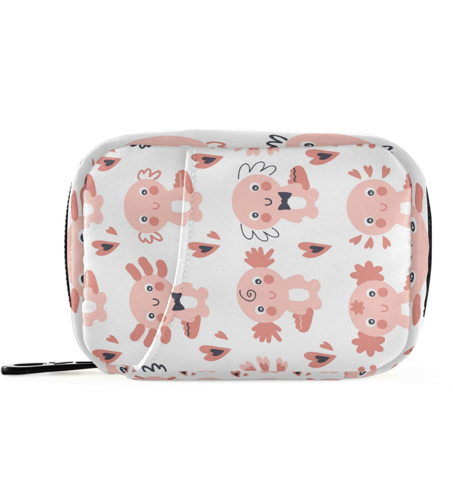 Shop PFREWN Cute Axolotls 7-Day Pill Organizer Case - Portable Weekly Vitamin & Medicine Holder for Travel - Buy Online on GoSupps.com