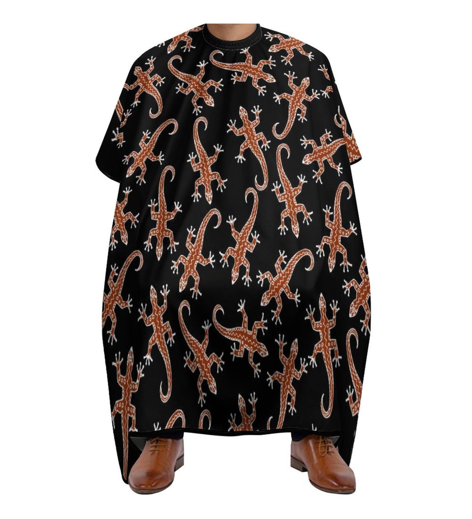 Buy Brown Lizards Professional Hair Cutting Cape - Salon Apron with Snap Closure for Barbers & Hairdressers | International Shipping - Buy Online on GoSupps.com