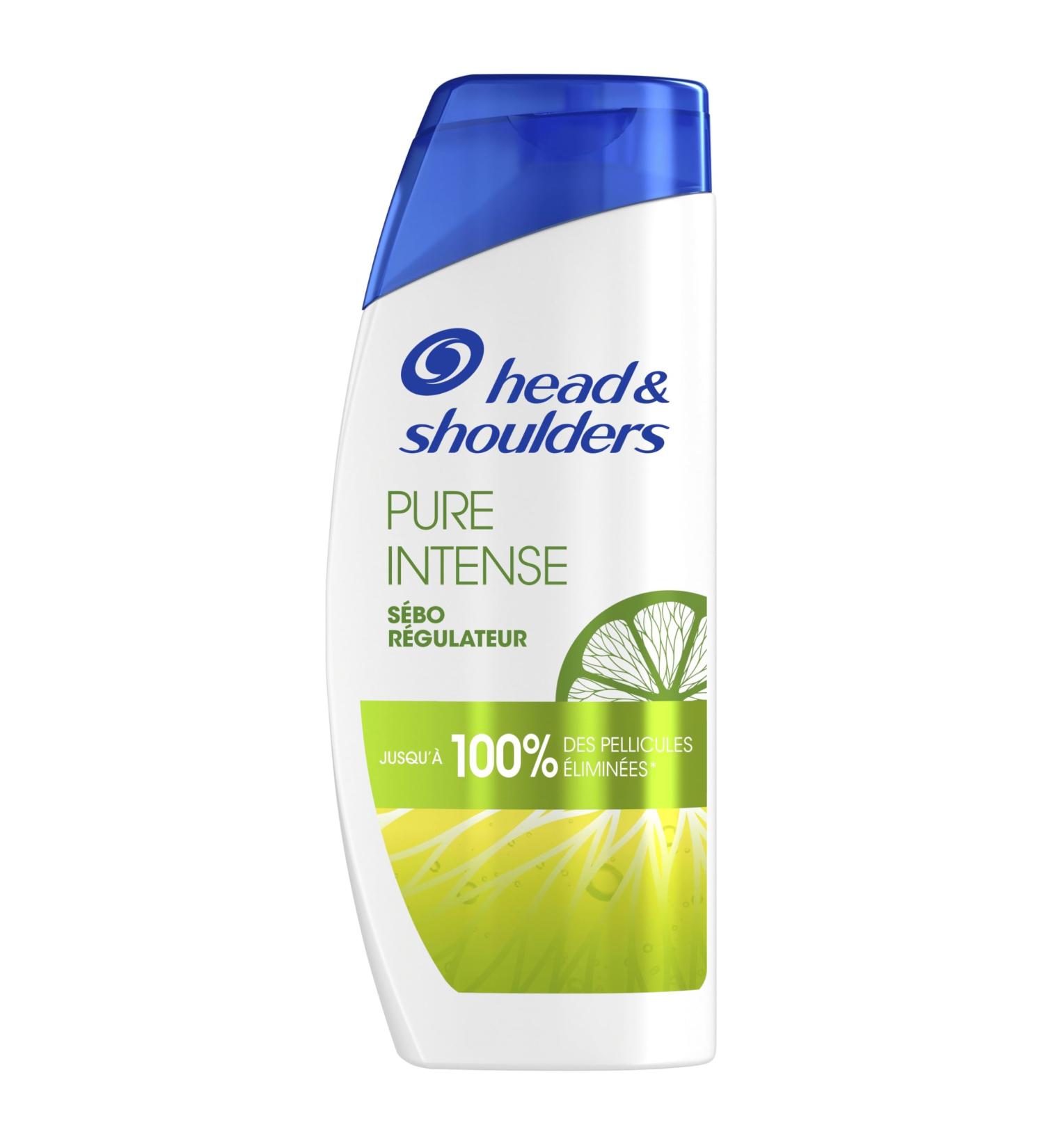 Head & Shoulders Pure Intense Sebum-Regulating Anti-Dandruff Shampoo - Lemon - Up to 100% Dandruff Eliminated - 625 ml - Buy Online on GoSupps.com