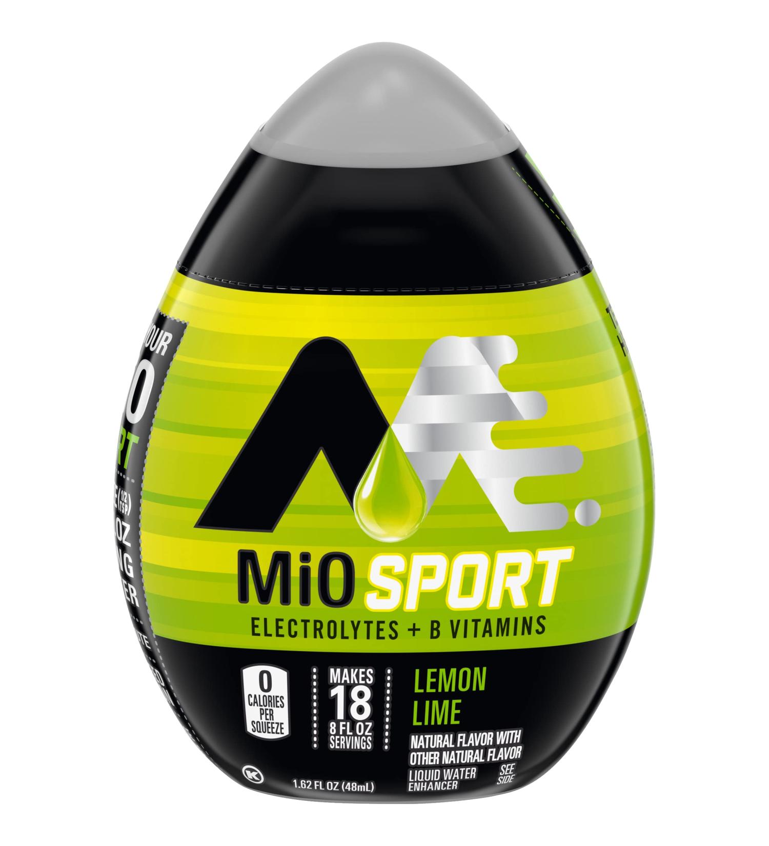 Mio Sport Liquid Water Enhancer Lemon Lime 1.62 fl oz - 12 Pack - Buy Online on GoSupps.com