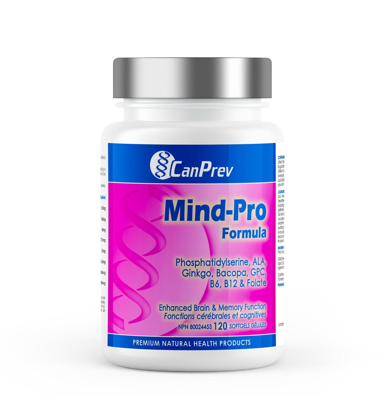 CanPrev Mind-Pro Formula | 120 Softgels l Improves Concentration l With Vitamin B12 & B6 - Buy Online on GoSupps.com