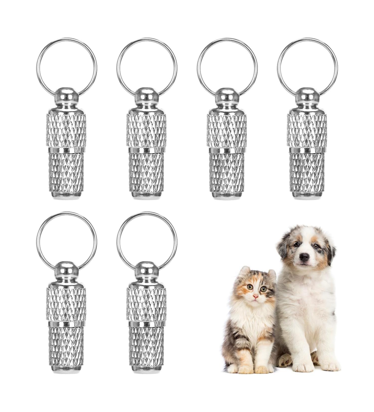 Welsberg 6-Piece Waterproof Address Pendant & Sleeve Set for Dogs & Cats | Ultra-Light Silver Trailer Caps - Buy Online on GoSupps.com