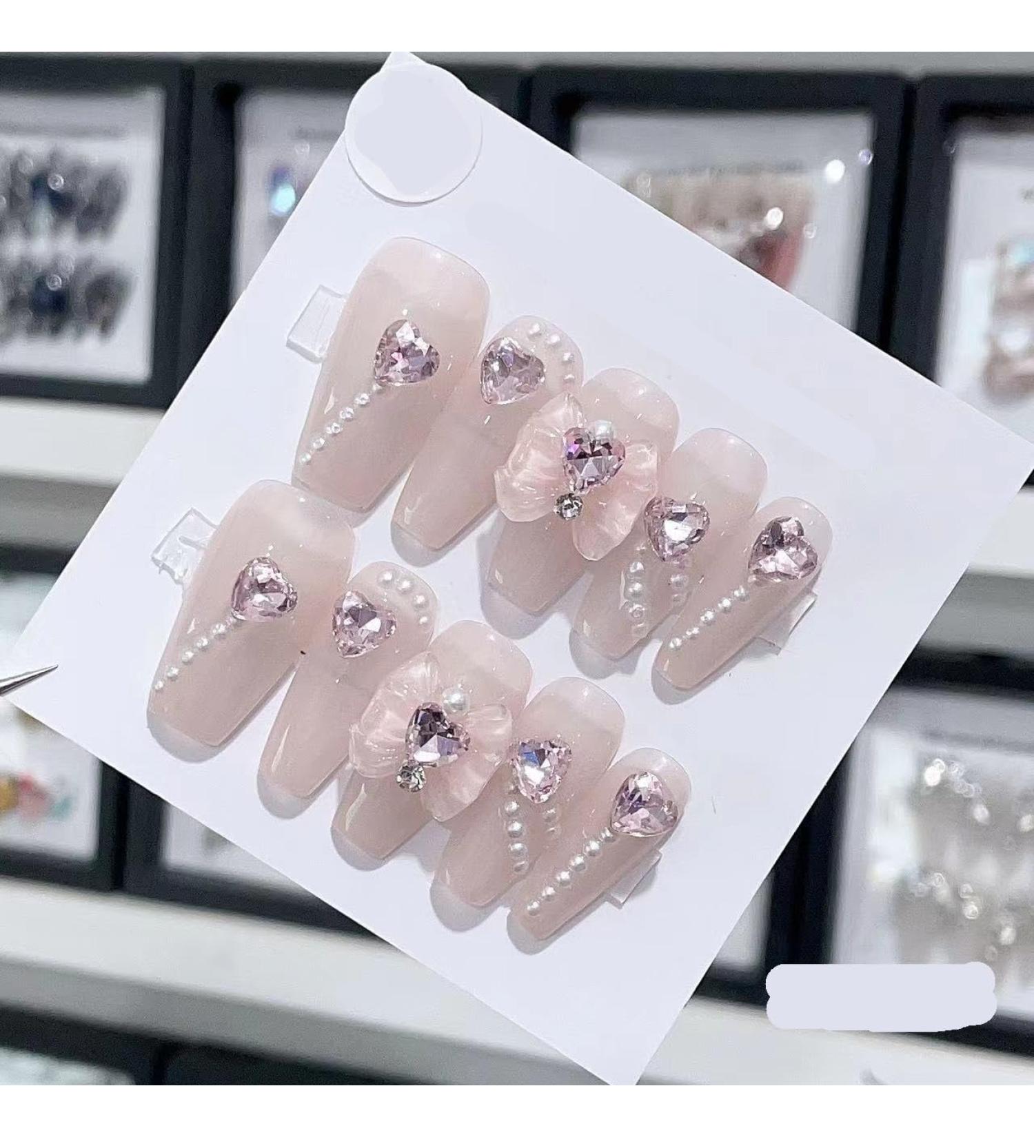 Handmade Long and Short Nail Patches for Artificial Nail Enhancement(Color:19579 Size:XS) - Buy Online on GoSupps.com