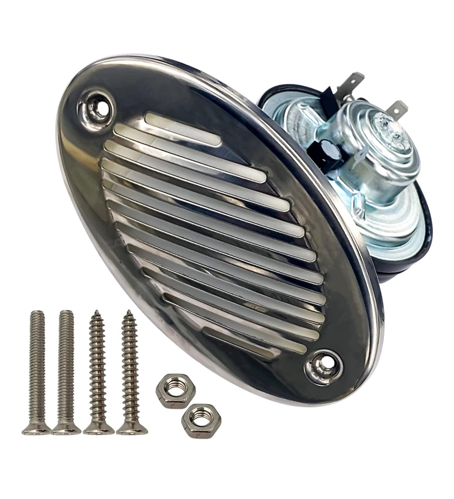 Marine Boat Horn 12V 125DB Waterproof Stainless Steel with Mounting Screws - Buy Online on GoSupps.com