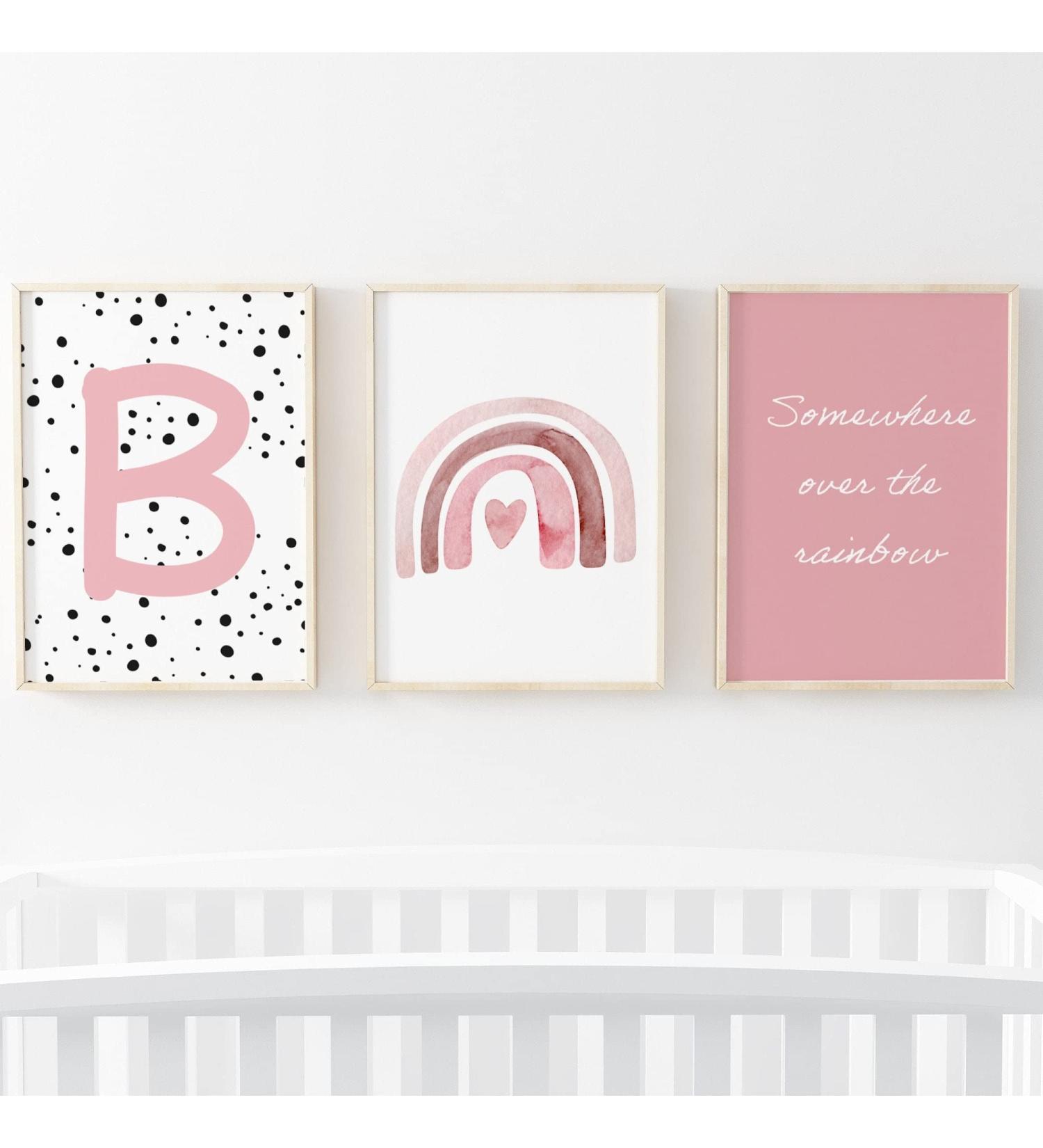 Pompom Prints Set - Rainbow Nursery Decor - Scandi Boho Style - Playroom Wall Art - Set of 3 (A4 Size) - Buy Online on GoSupps.com