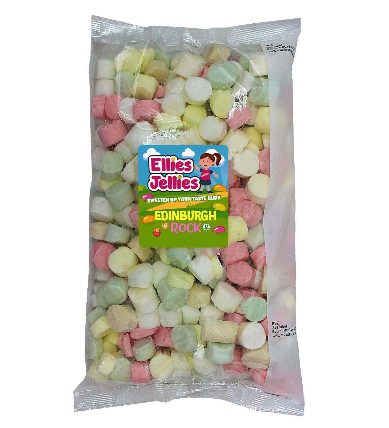 Ellies Jellies Edinburgh Rock 1kg Bag