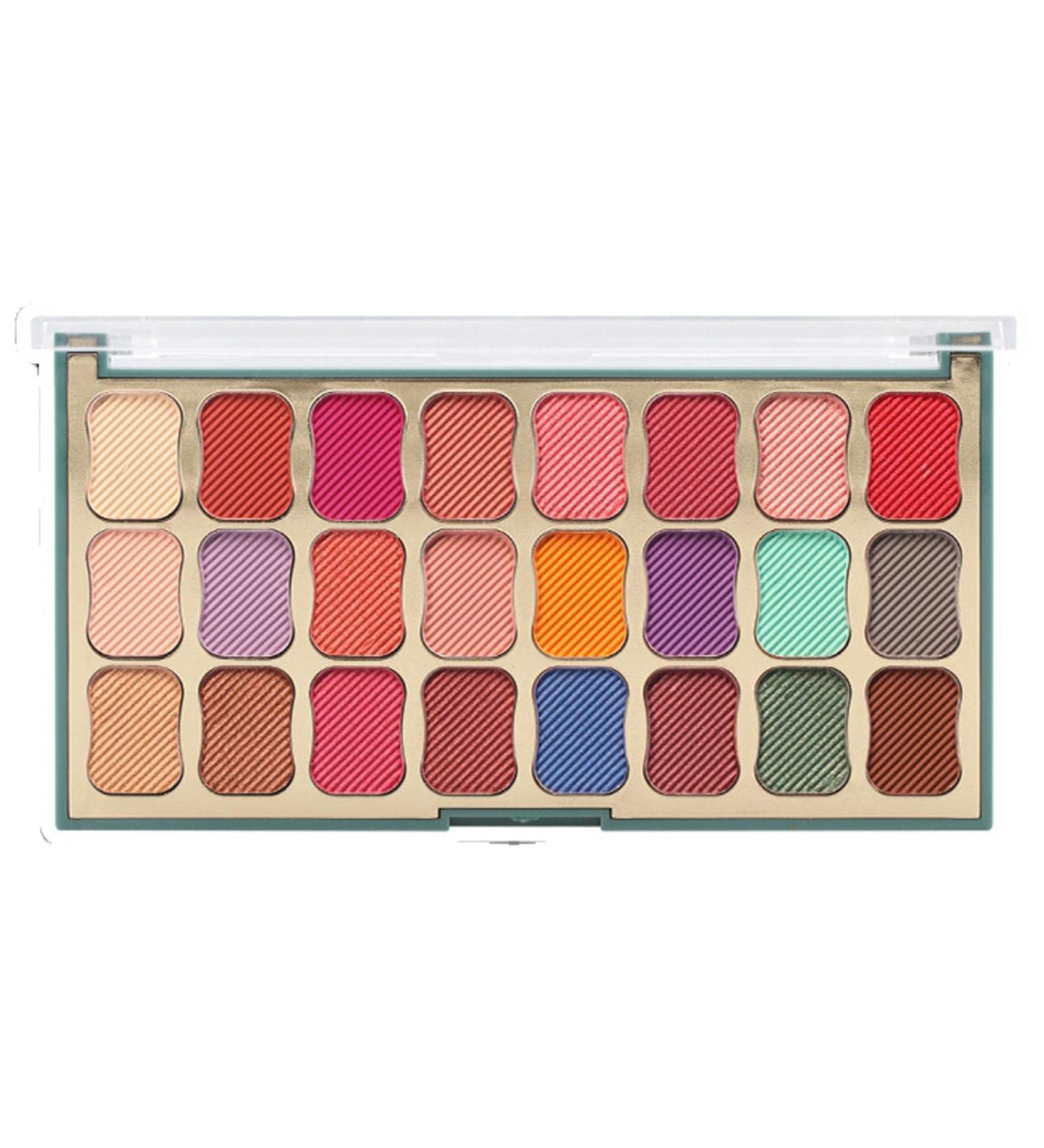 2 Eyeshadow Makeup Palette - Long Lasting Shimmer Eye Shadow Palette Waterproof Multi Reflective Shimmer Matte Glitter with Brush and 2 Pcs 06 - Buy Online on GoSupps.com
