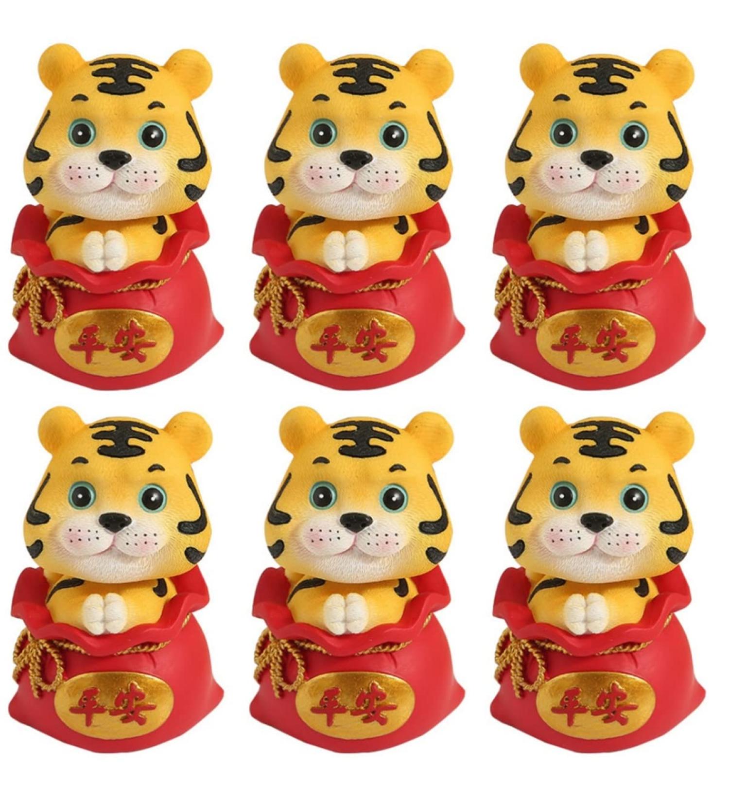 Artibetter 6 Pcs Year of The Tiger Bobble Head Ornament Home Decor Car Decor Festive Tiger Toy Festive Tiger Ornament Lovely Animal Decoration Desk Decor China Modeling Office Resin Redx6pcs 6X6X9.5CMx6pcs - Buy Online on GoSupps.com