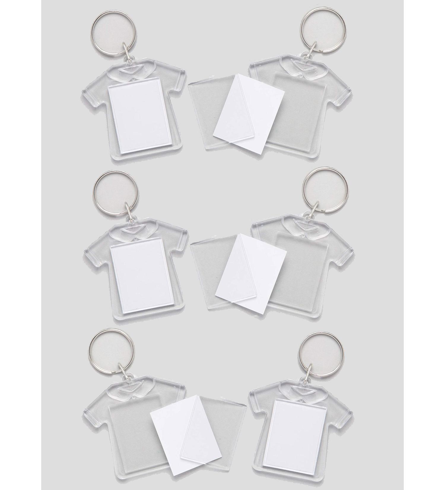 Baker Ross ET1242 Jersey Keyrings - DIY Craft Projects Pack of 6 | White 5 cm | International Shipping Available - Buy Online on GoSupps.com