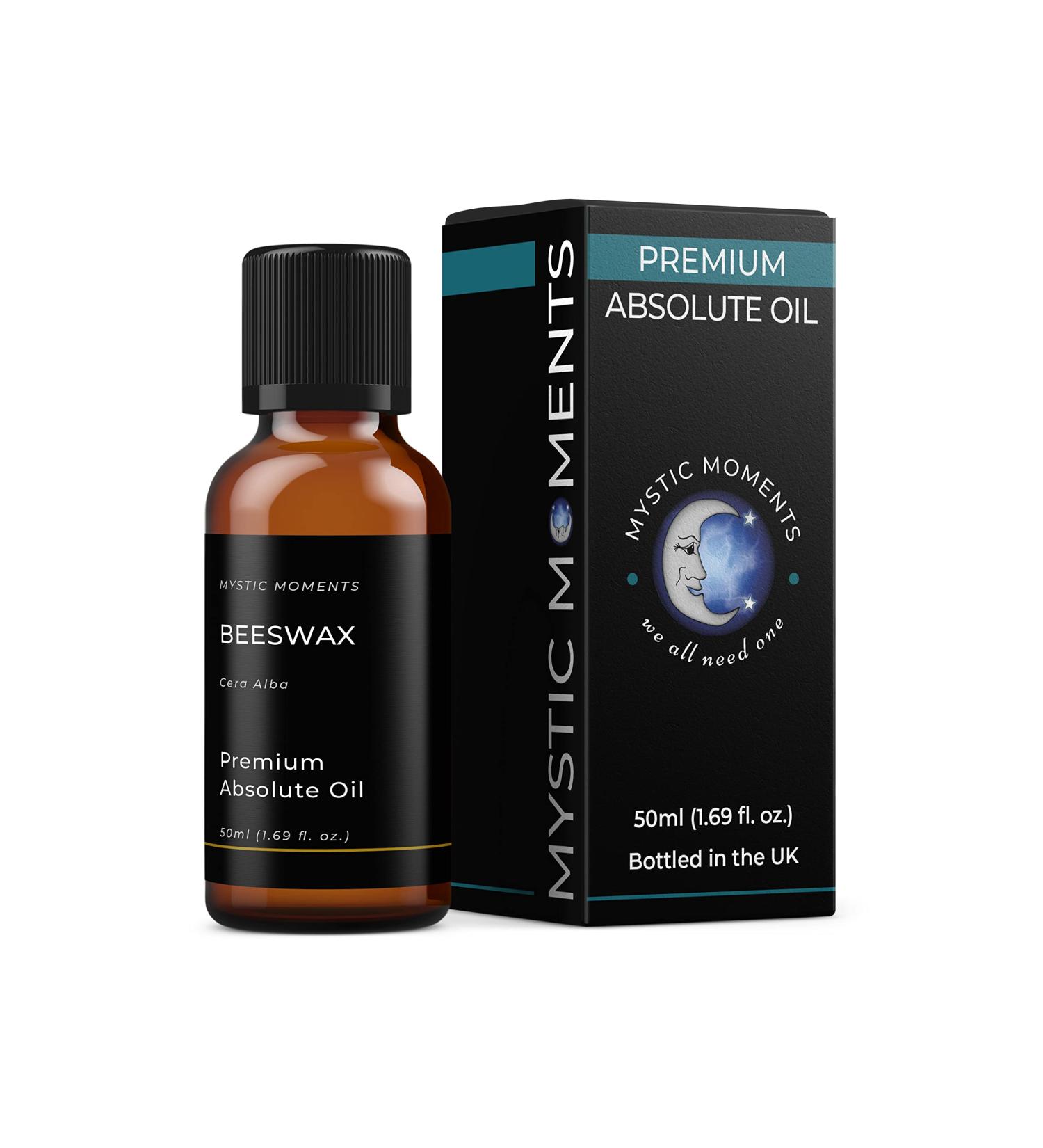Mystic Moments Beeswax Absolute Oil 50ml - Pure & Natural for Skincare, Perfumery & Aromatherapy - Buy Online on GoSupps.com
