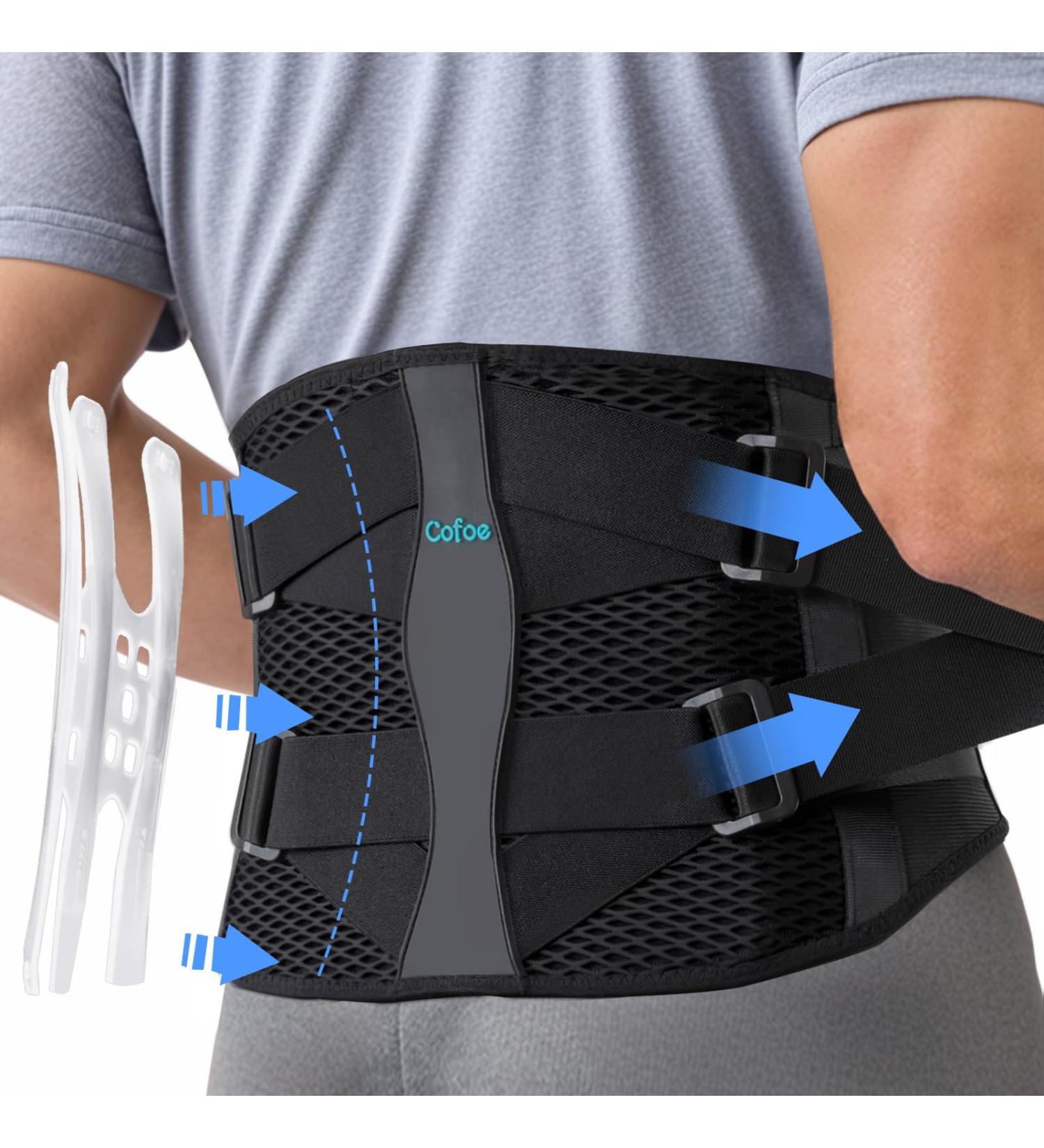 Back Brace for Lower Back Pain Relief | Breathable Support Belt for Men & Women | Sciatica Herniated Disc Scoliosis - X-Large - Buy Online on GoSupps.com