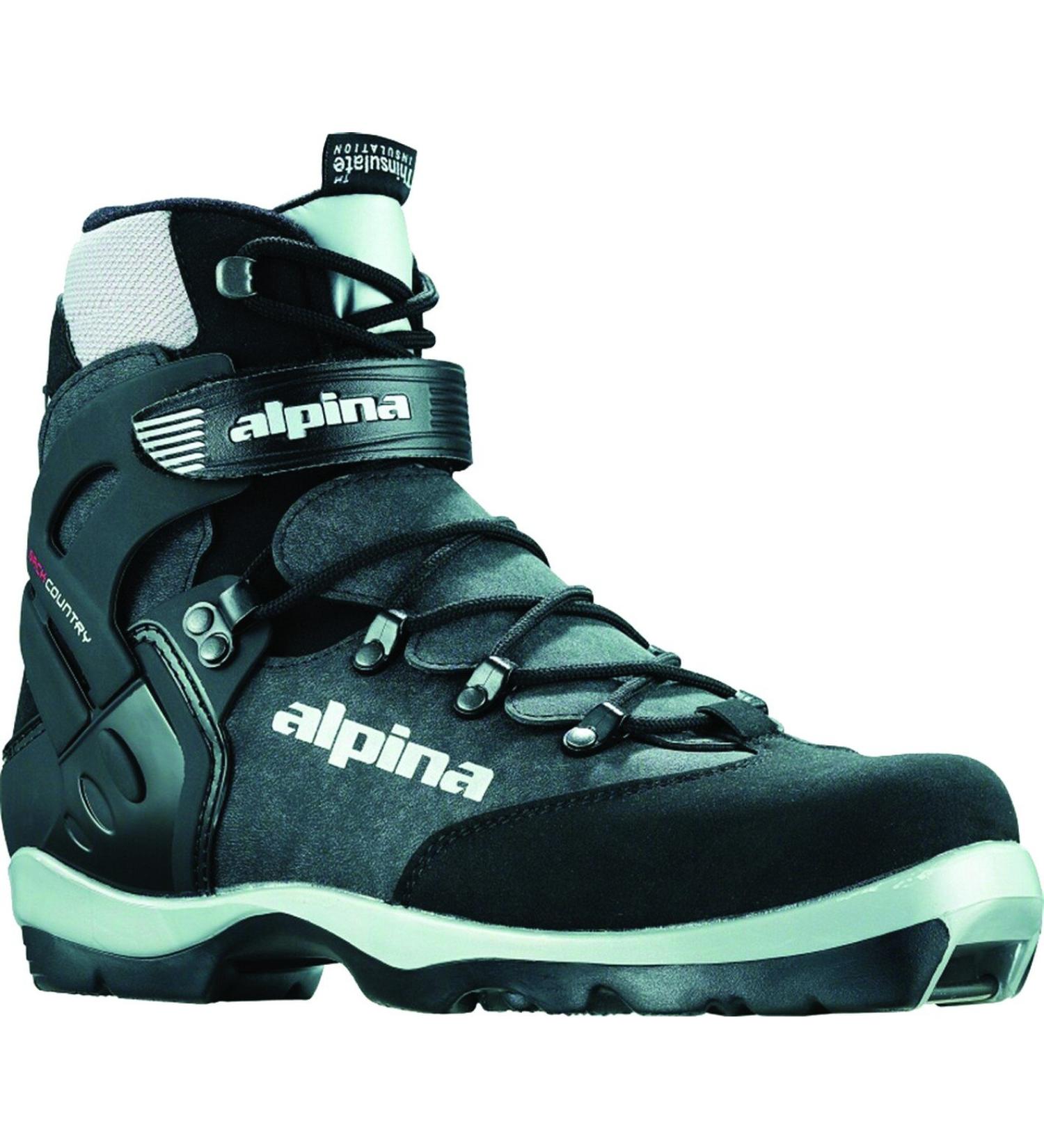 Alpina BC-1550 Back-Country Nordic Cross-Country Ski Boots, for use with NNN-BC Bindings 36 Black/Silver