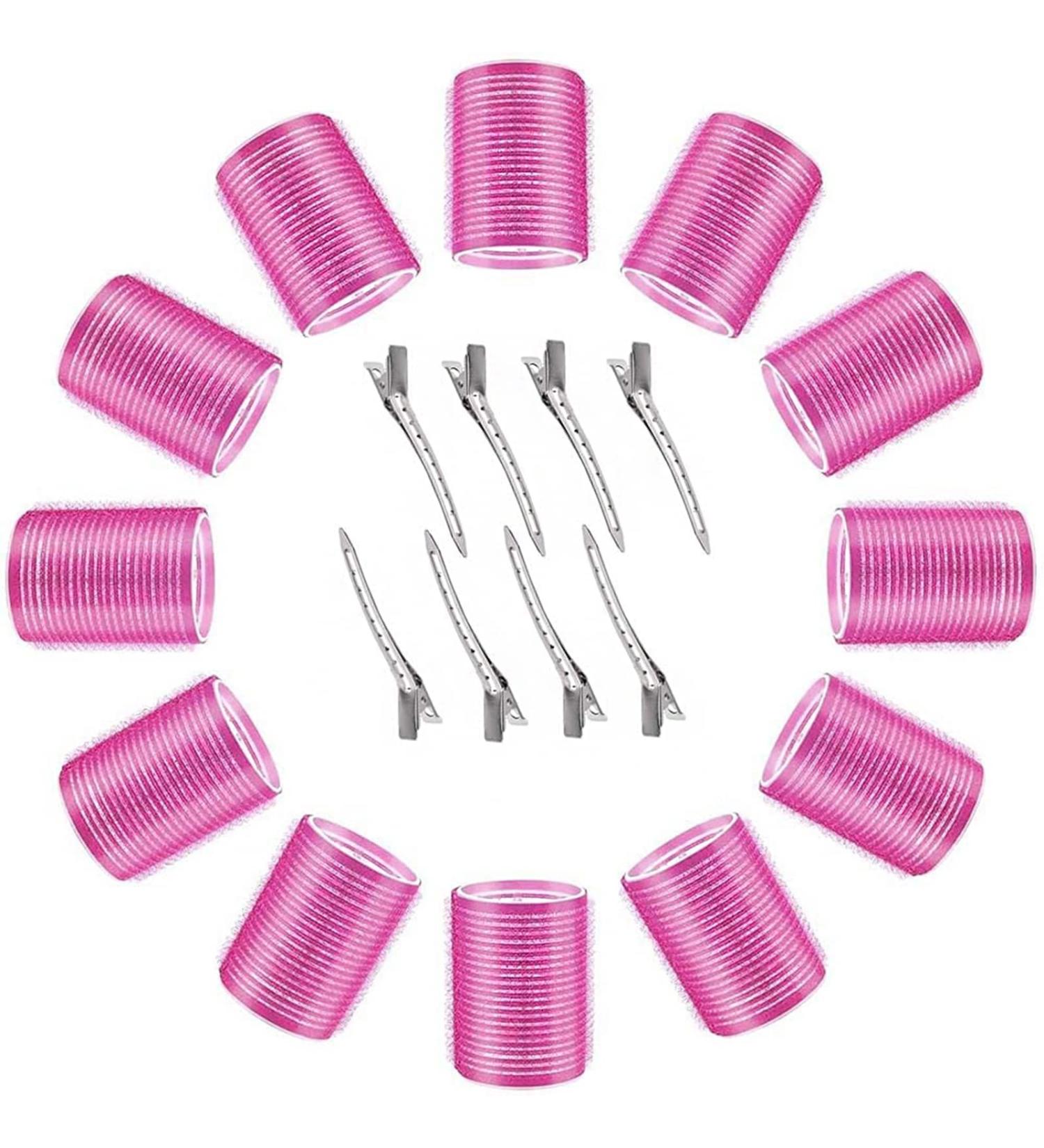 24PCS Super Jumbo Hair Rollers Self Grip Hair curlers With clipHair Curlers Sets No heating Jumbo Curler 12PCS and 12PCS sSainless Steel Duck Beak Clips for Long Medium Short Thick Thin Hair - Buy Online on GoSupps.com