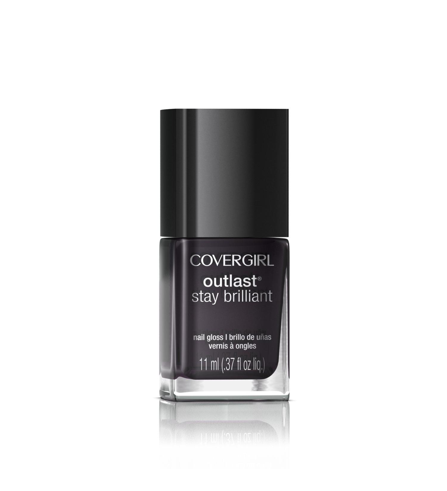 Covergirl Outlast Stay Brilliant Nail Gloss  Black Diamond 325  0.37 Ounce
