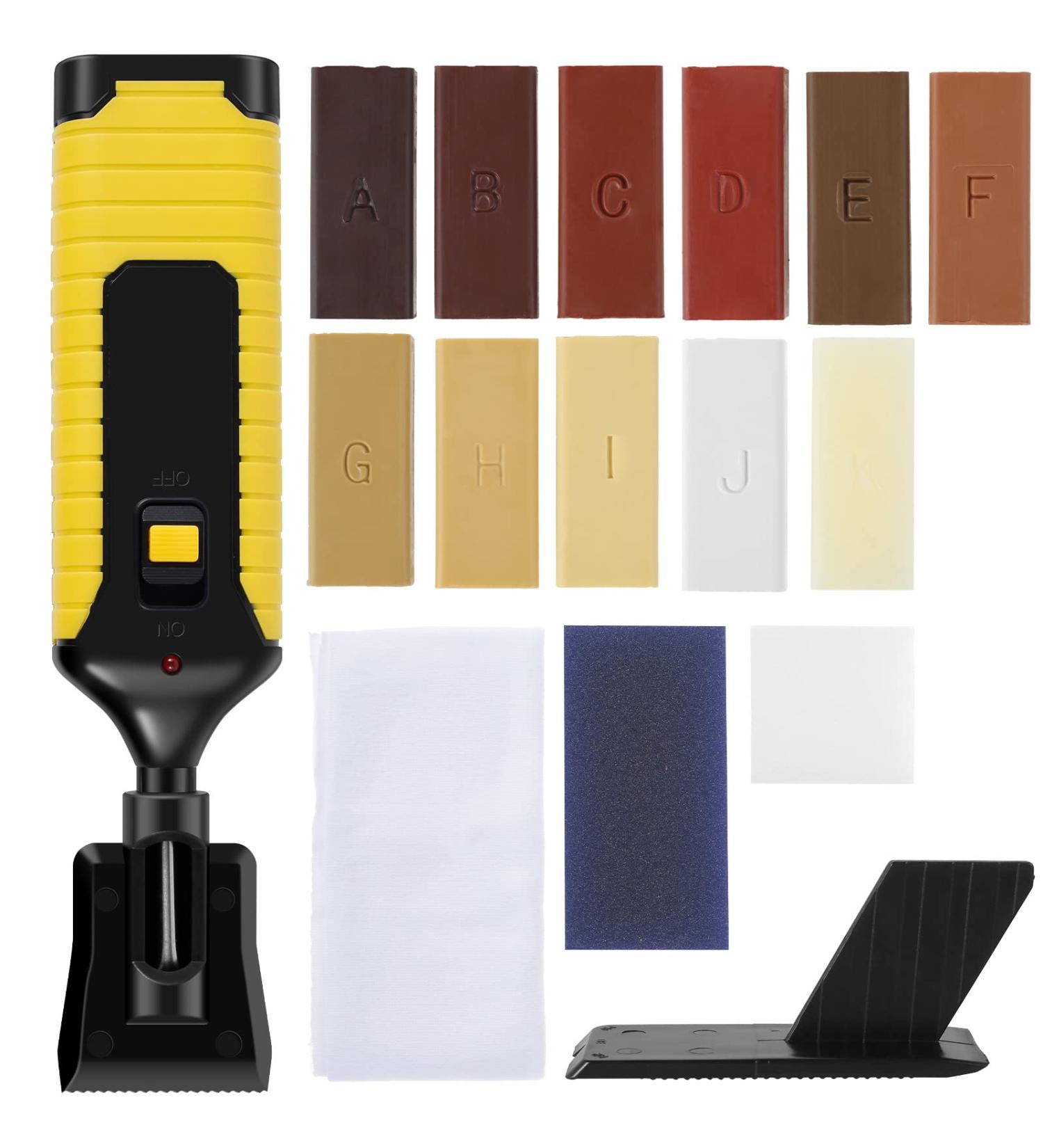 Professional Floor Repair Kit - DIY Scratch & Crack Repair for Hardwood & Furniture | Portable 11 Wax Block Tool - Buy Online on GoSupps.com