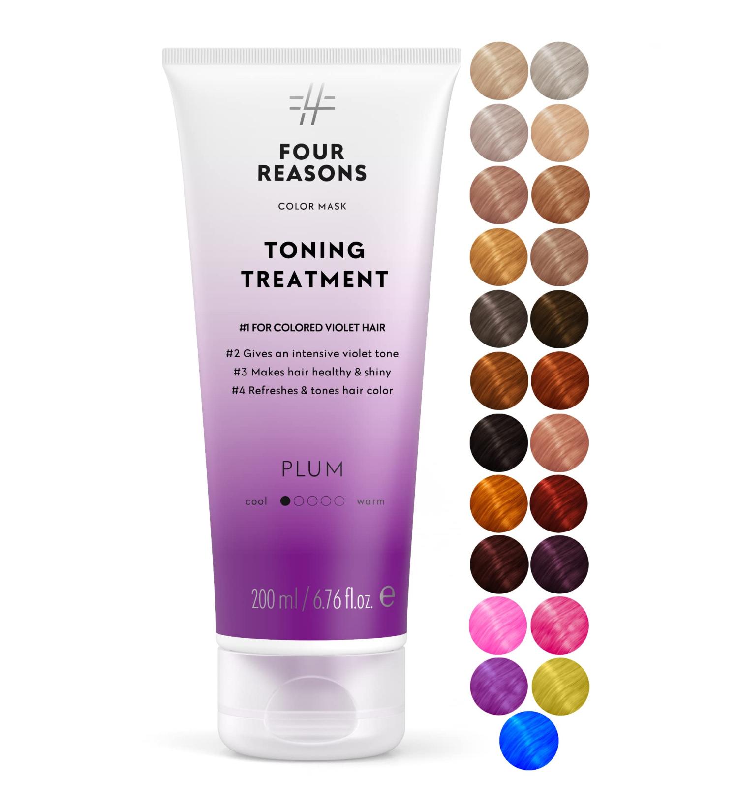 Four Reasons Hair Tinting Conditioner - Natural Semi-Permanent Purple Color - Gentle Intensive Tint for Hair - Pflaum  - Buy Online on GoSupps.com