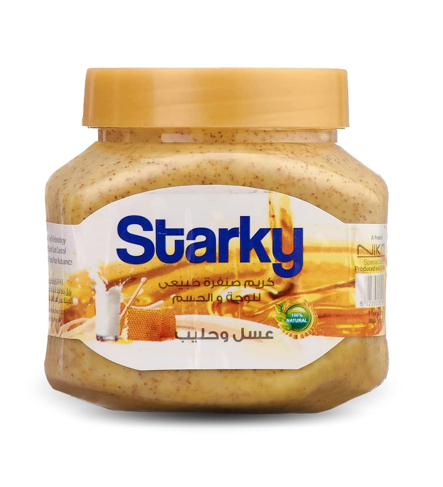 Starky Face & Body Scrub - Honey & Milk Formula for Soft Glowing Skin | Perfect Gift for Women Moms & Wives (300ml - Buy Online on GoSupps.com