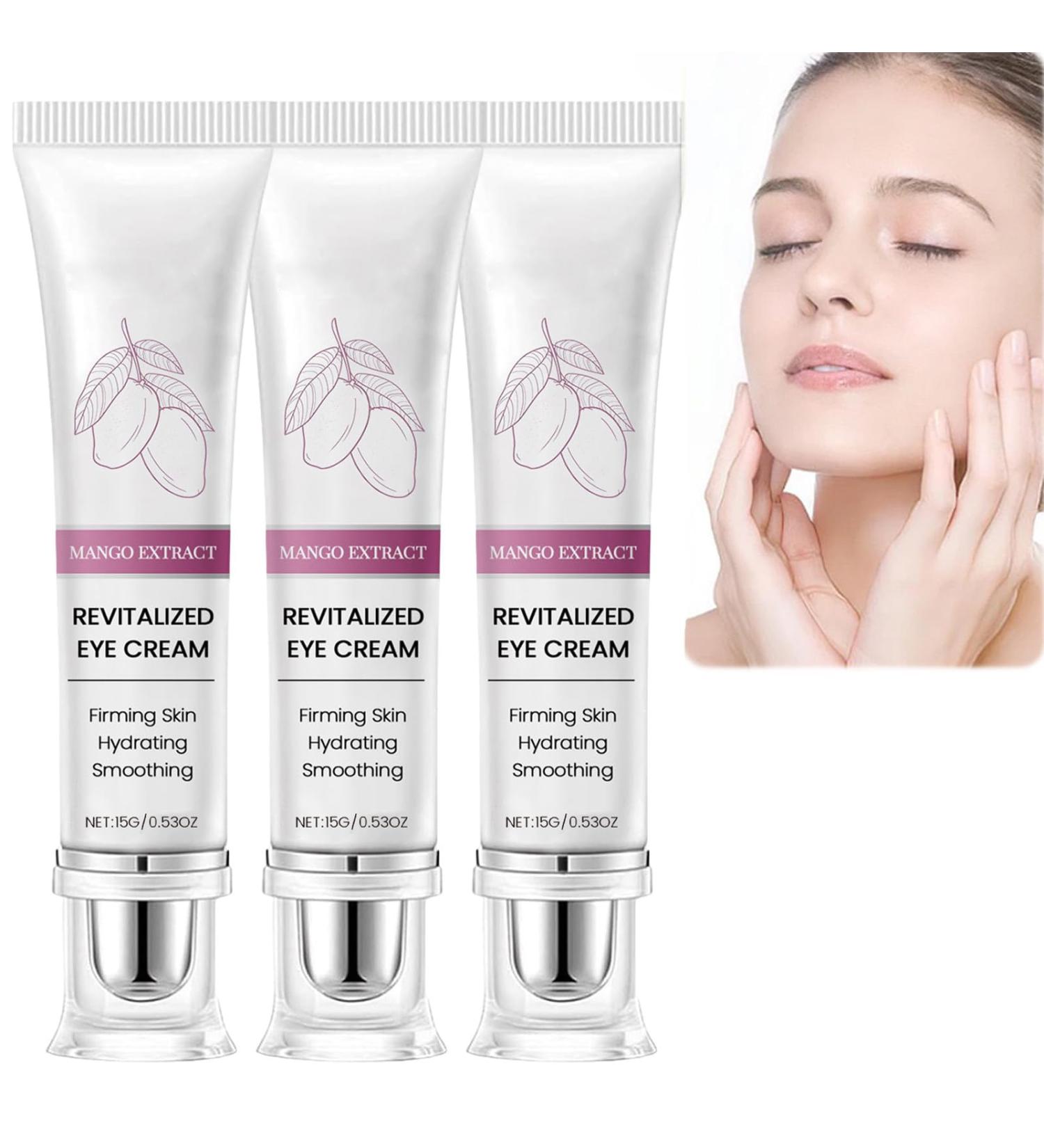  JASUBAI Eyelift Mango Serum Eye Revitalizing Cream and Hyaluronic Acid Eye Repair Against Dark Circles Puffy Eyes and Wrinkles - Firming and Moisturizing Eye Care Anti-Aging (Pack of 3) - Buy Online on GoSupps.com