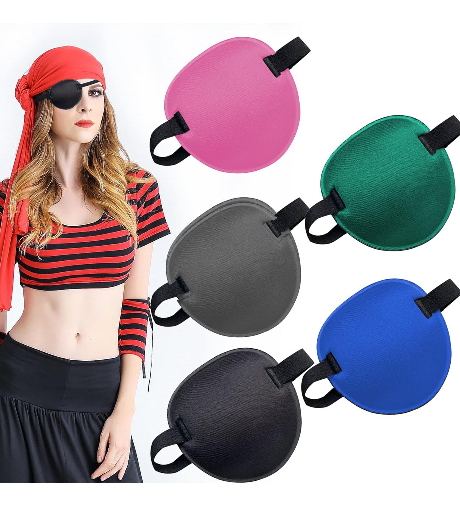 5PCS Eye Patch Adjustable Eye Patches Medical Eye Patch Amblyopia Lazy Eye Patches for Left or Right Eyes (Black Grey Blue Green Pink) - Buy Online on GoSupps.com
