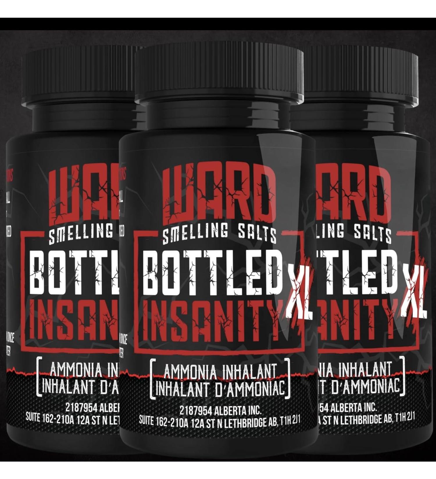 3 PCS Ward Smelling Salts - Bottled Insanity - Insanely Strong Ammonia Inhalant for Athletes | Smelling Salt for Athletes - Powerlifting Hockey Football Weight Lifting and More | - Buy Online on GoSupps.com