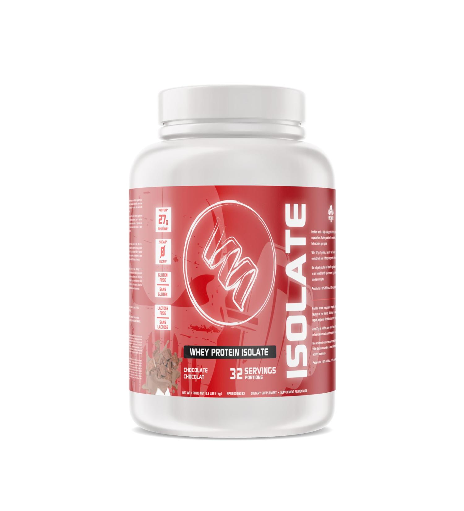 Predator Labs - Pred Iso 1kg - Lactoserum isolate protein 32 servings (Chocolate) - Buy Online on GoSupps.com