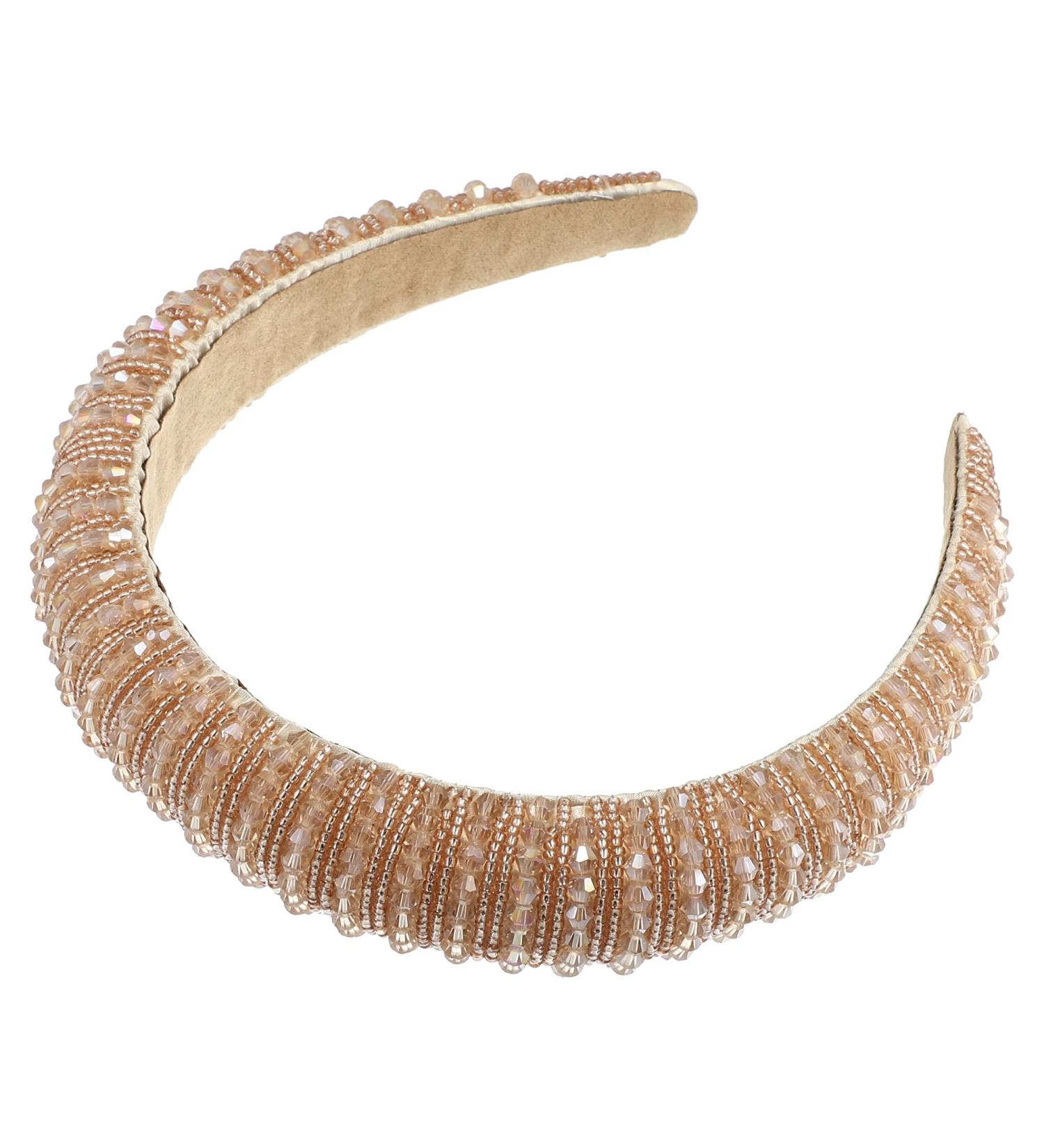VOCOSTE Crystal Headband - Rhinestone Hairband for Women - Champagne - 1.2 Wide - Buy Online on GoSupps.com