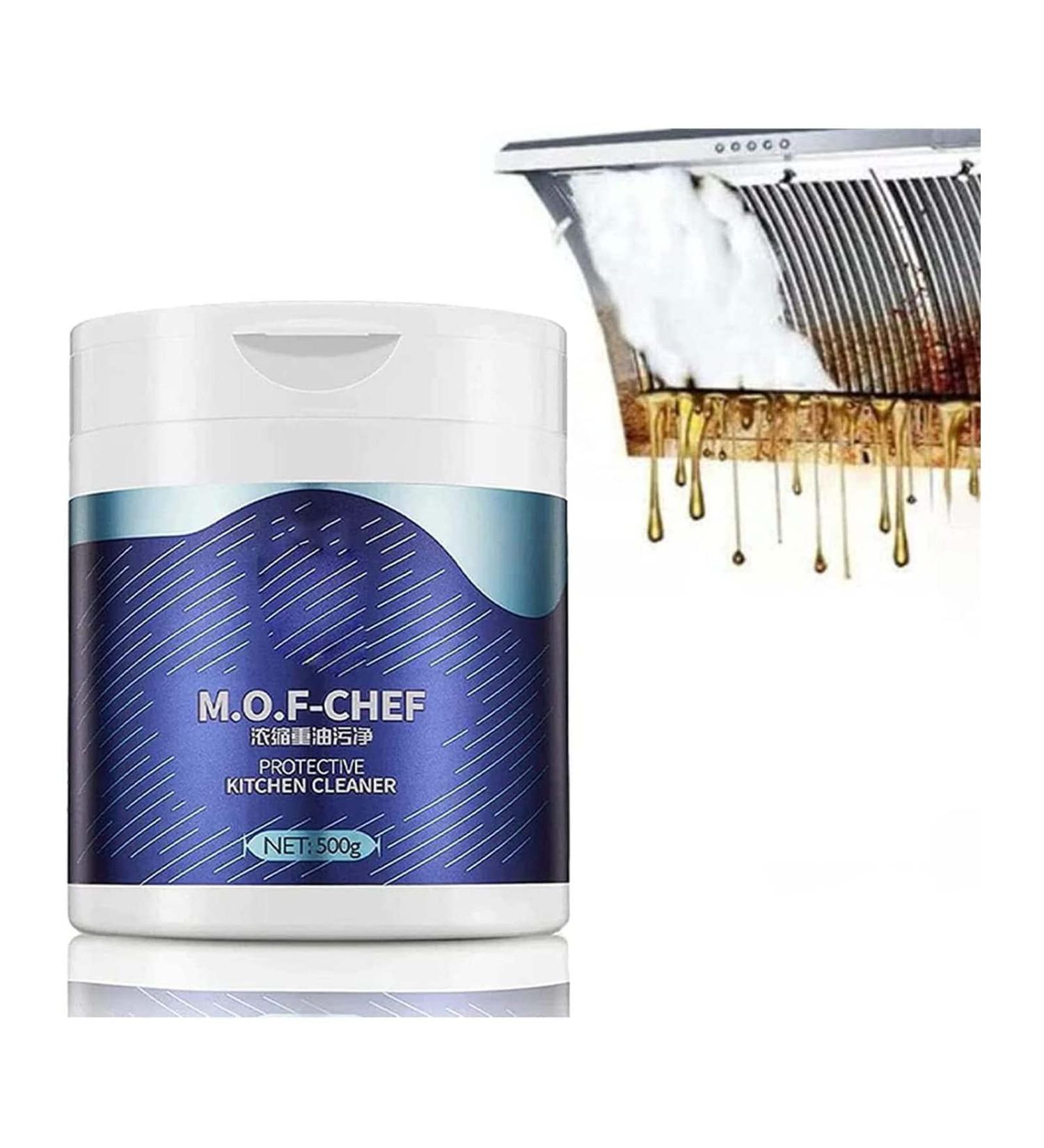 MOF CHEF Cleaner Powder MOF CHEF Protective Kitchen Cleaner Powder Foaming Heavy Oil Stain Cleaner All Purpose Bubble Cleaner Kitchen Deep Cleaning Spray - Buy Online on GoSupps.com